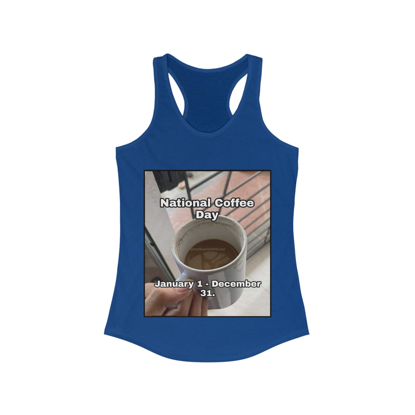 National Coffee Day Women's Racerback Tank