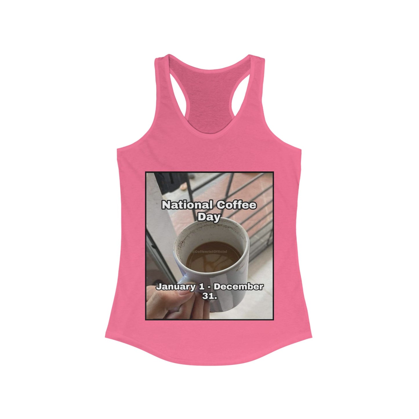 National Coffee Day Women's Racerback Tank
