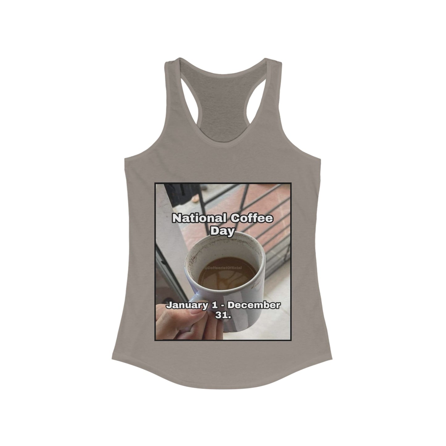 National Coffee Day Women's Racerback Tank