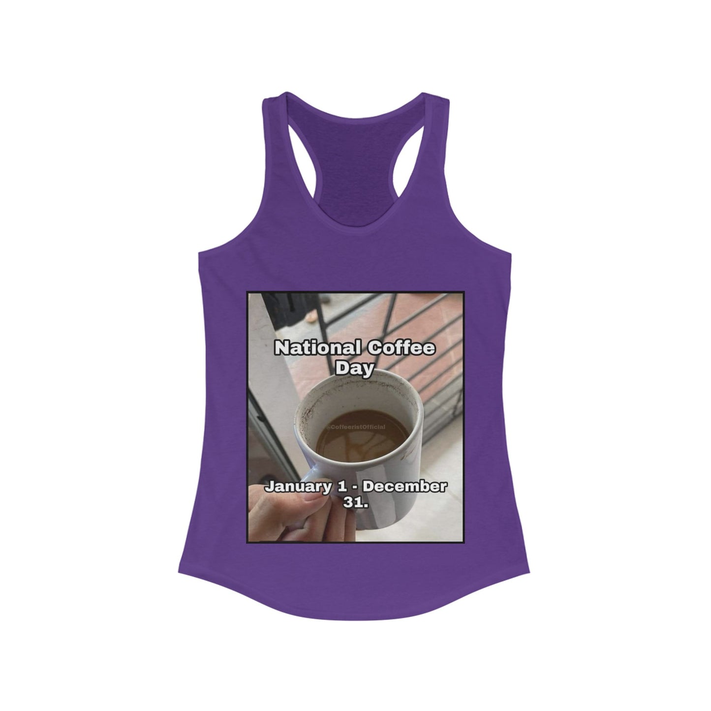 National Coffee Day Women's Racerback Tank