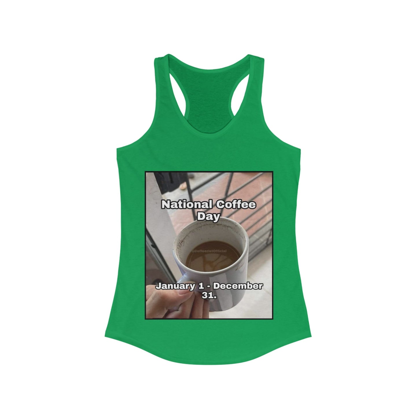 National Coffee Day Women's Racerback Tank