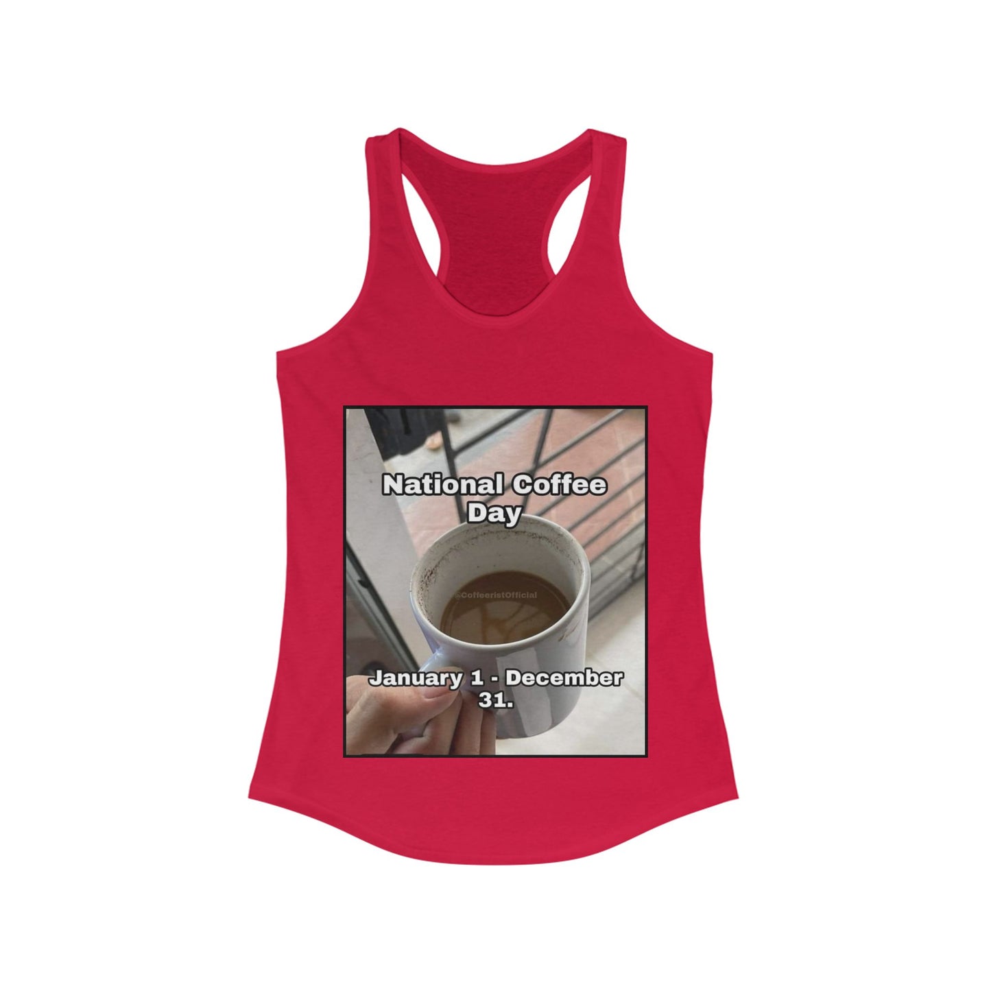 National Coffee Day Women's Racerback Tank