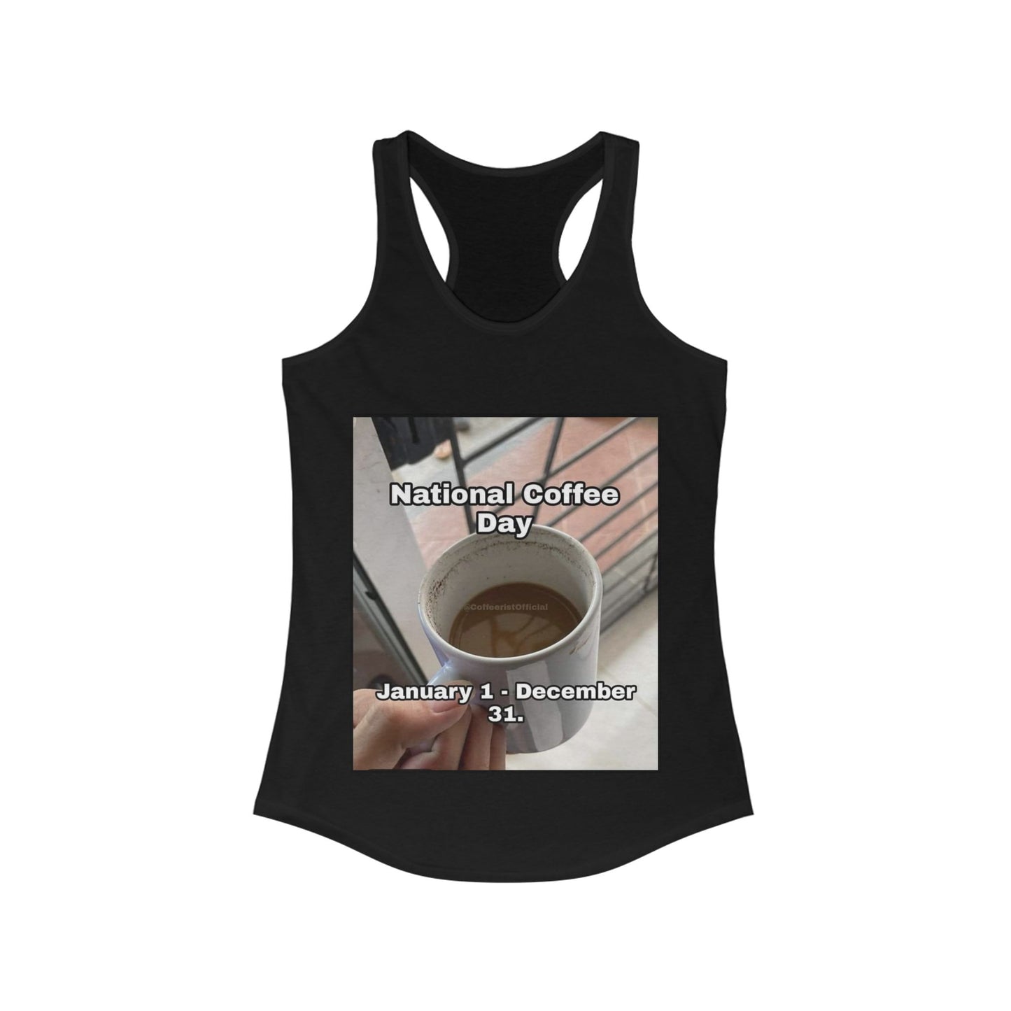 National Coffee Day Women's Racerback Tank