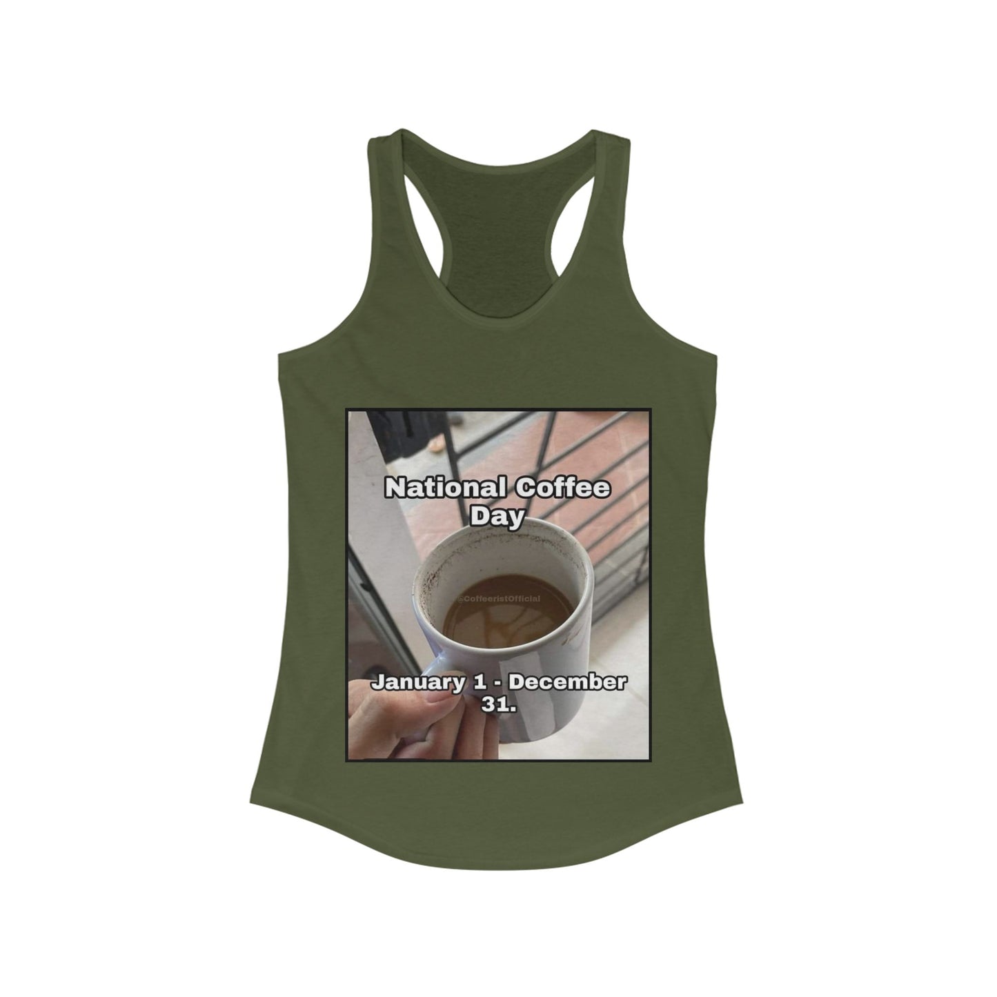 National Coffee Day Women's Racerback Tank
