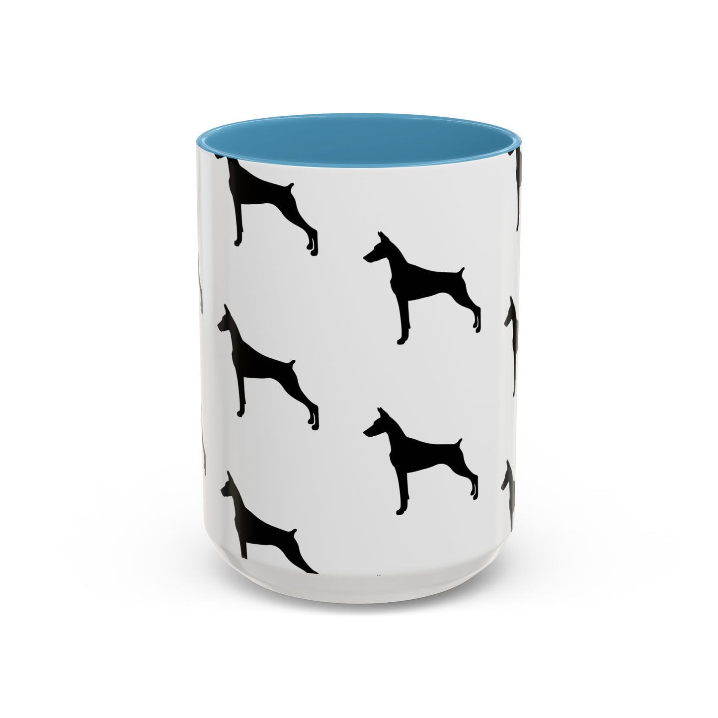 Doberman Silhouette 2-Tone Coffee Mug