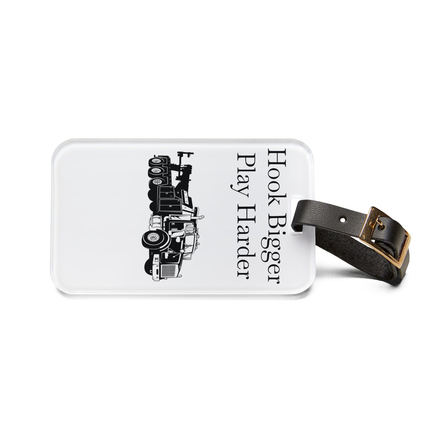 Hook Bigger Leather Strap Luggage Tag