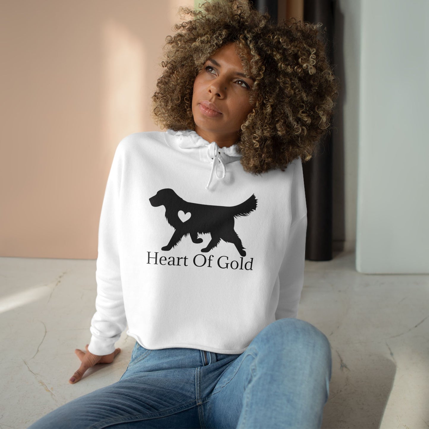 Heart Of Gold Women's Crop Hoodie