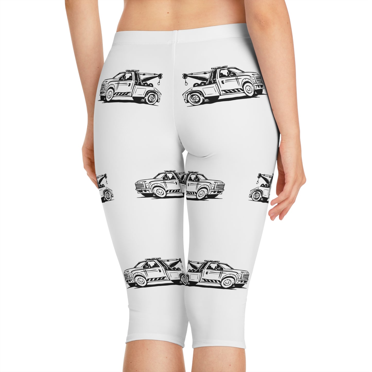 Wheel Lift Tow Truck Women's Capri Leggings