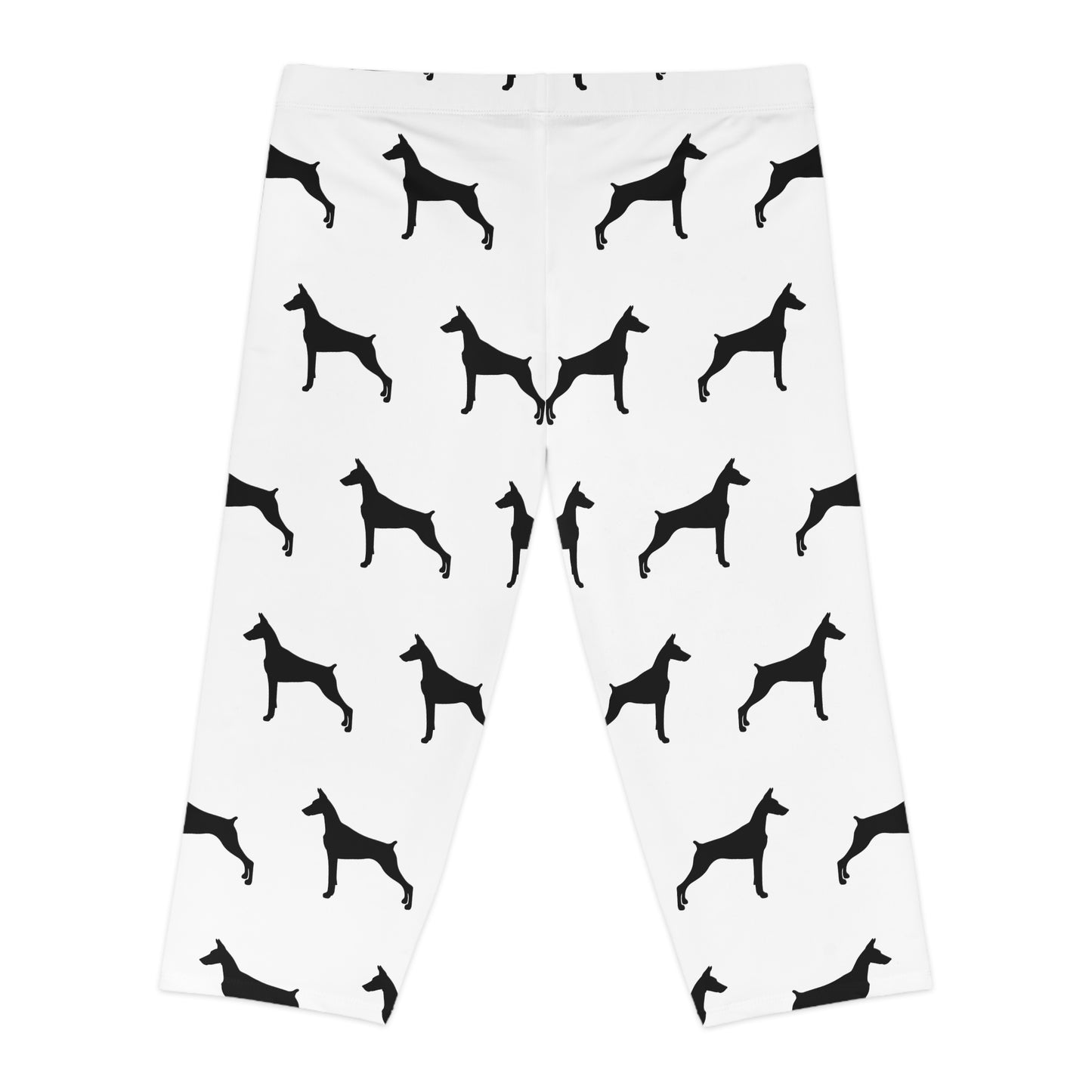 Doberman Silhouette Women's Capri Leggings