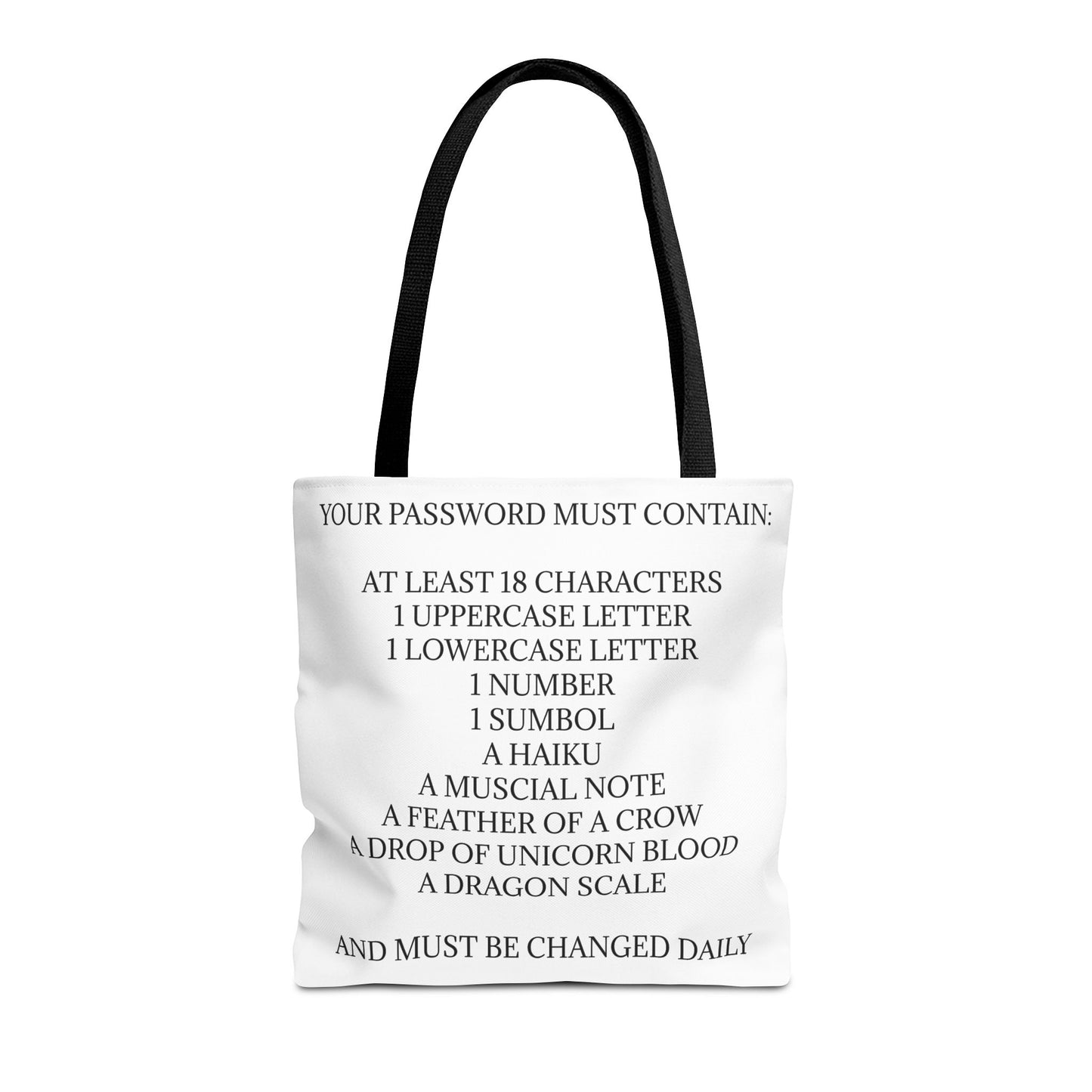 Password Tote Bag