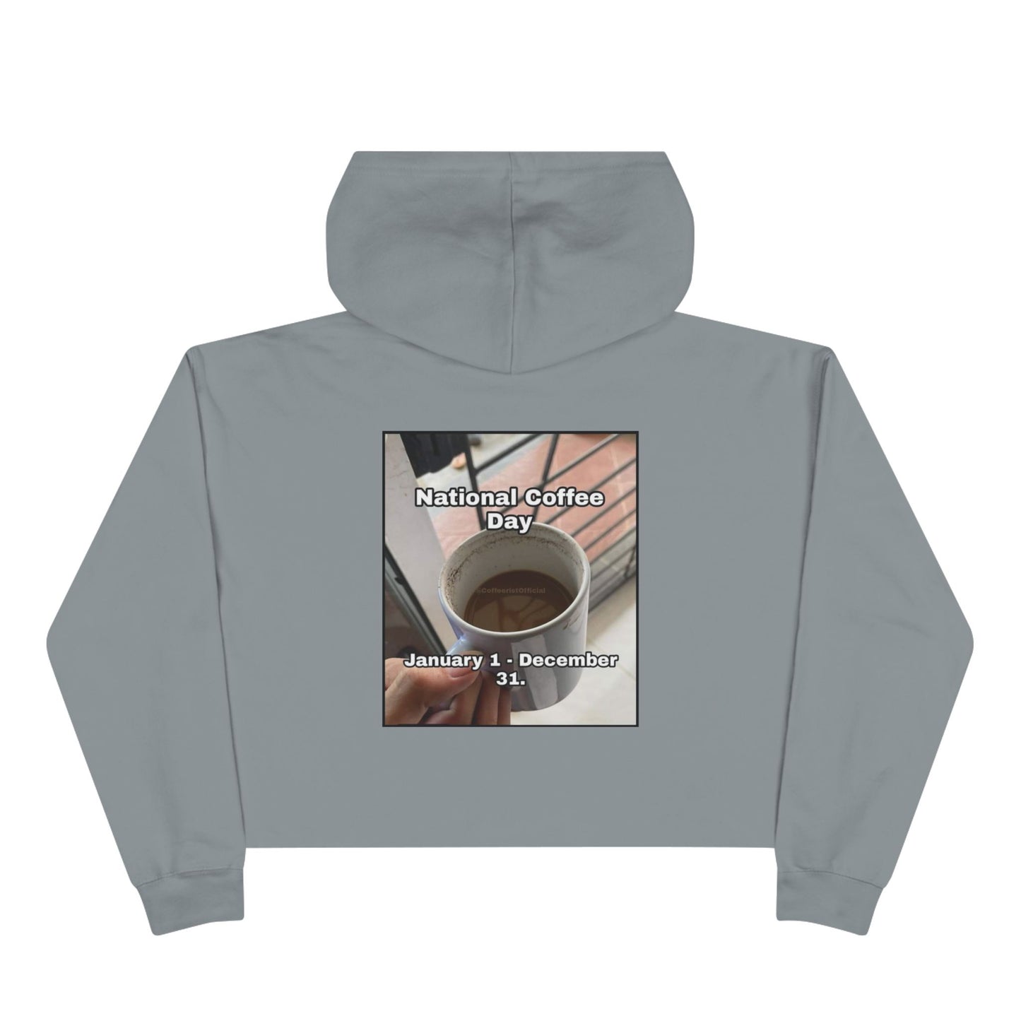 National Coffee Day Women's Crop Hoodie