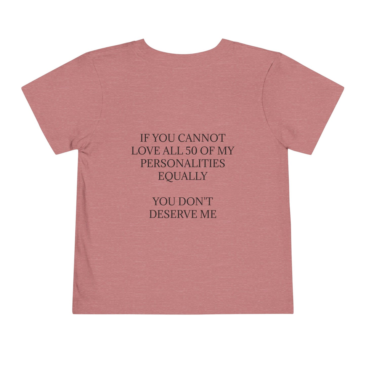 50 Personalities Toddler Unisex Short Sleeve Crewneck Tee
