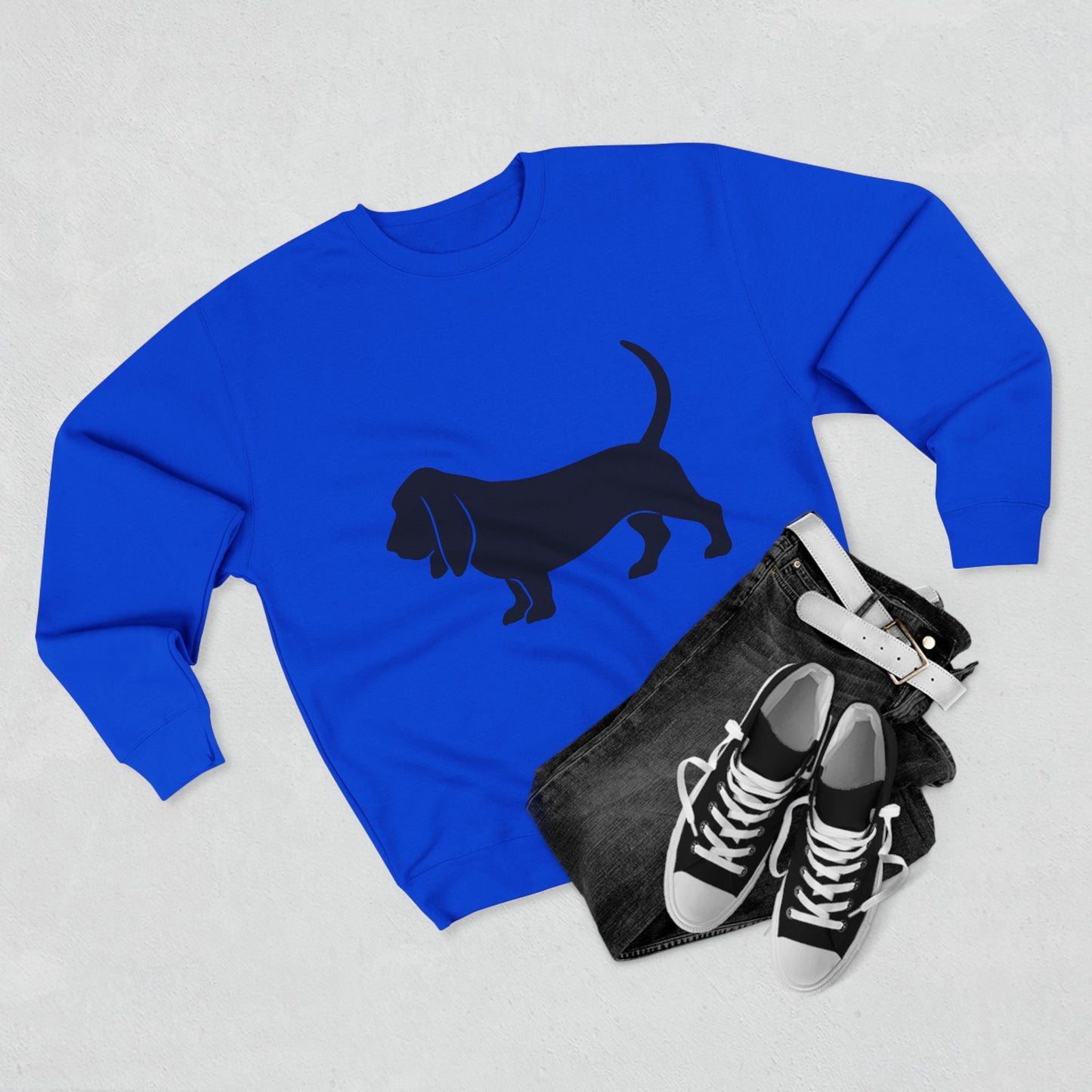Basset Hound Silhouette Unisex Crewneck Sweatshirt
