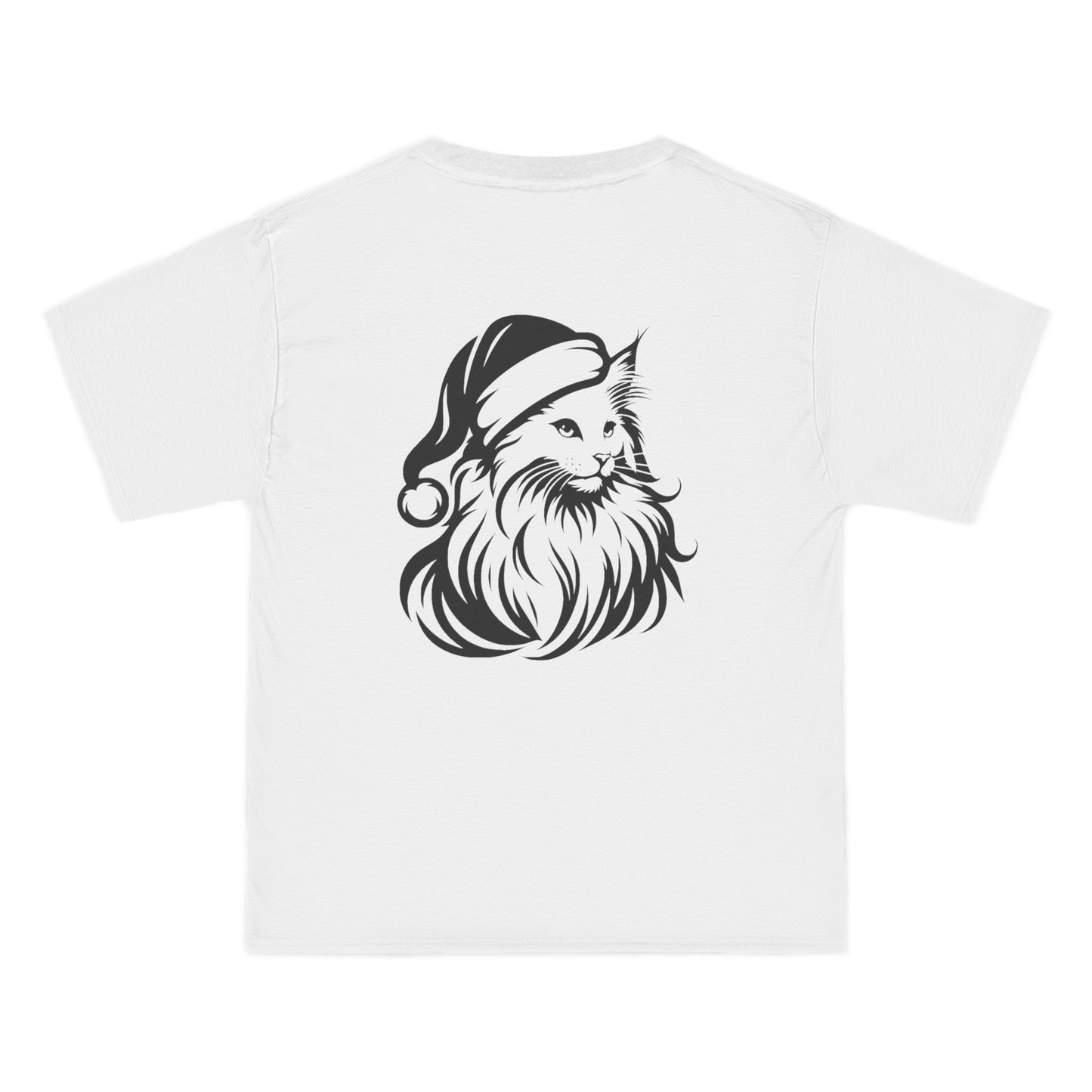 Santa Paws Cat Men's Short-Sleeve Crewneck Tee