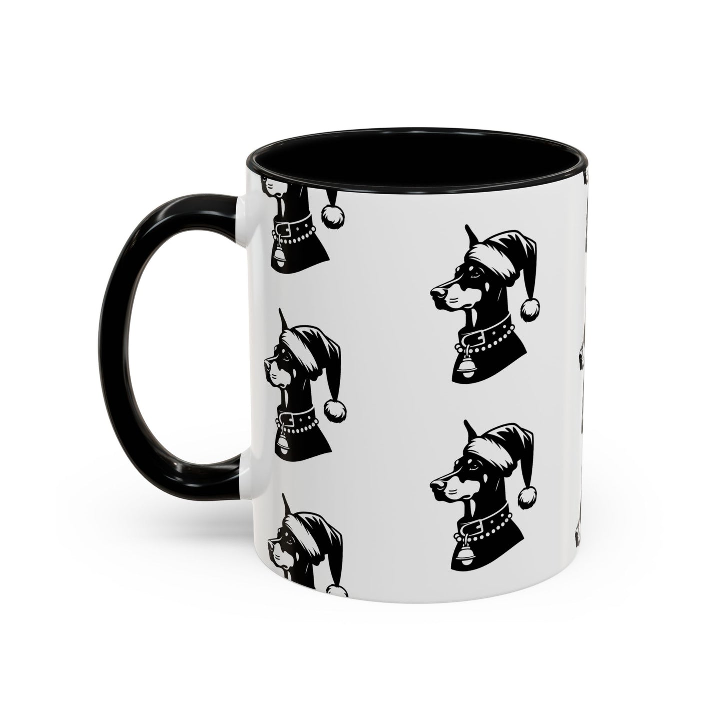 Santa Paws Doberman 2-Tone Coffee Mug