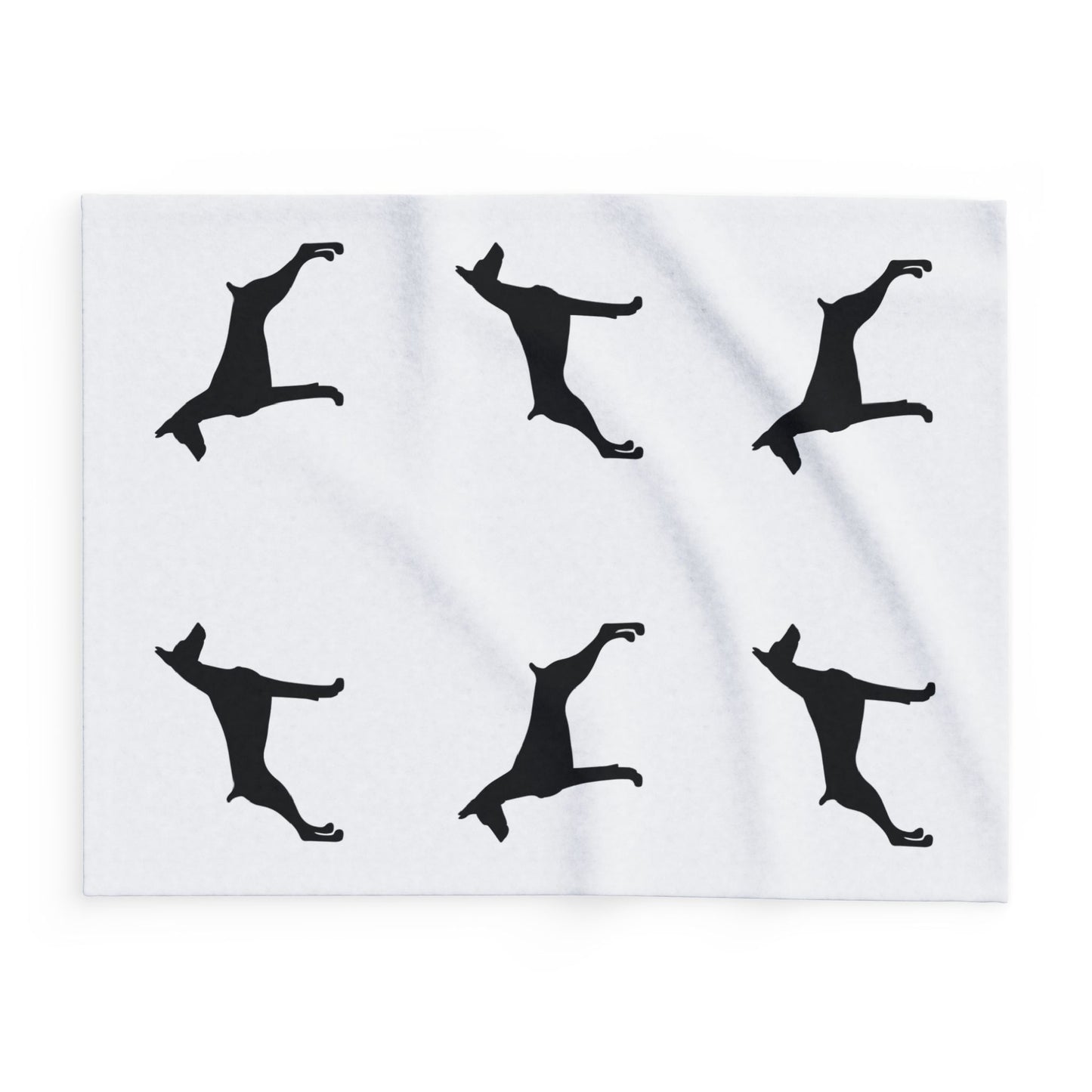 Doberman Silhouette Arctic Fleece Blanket