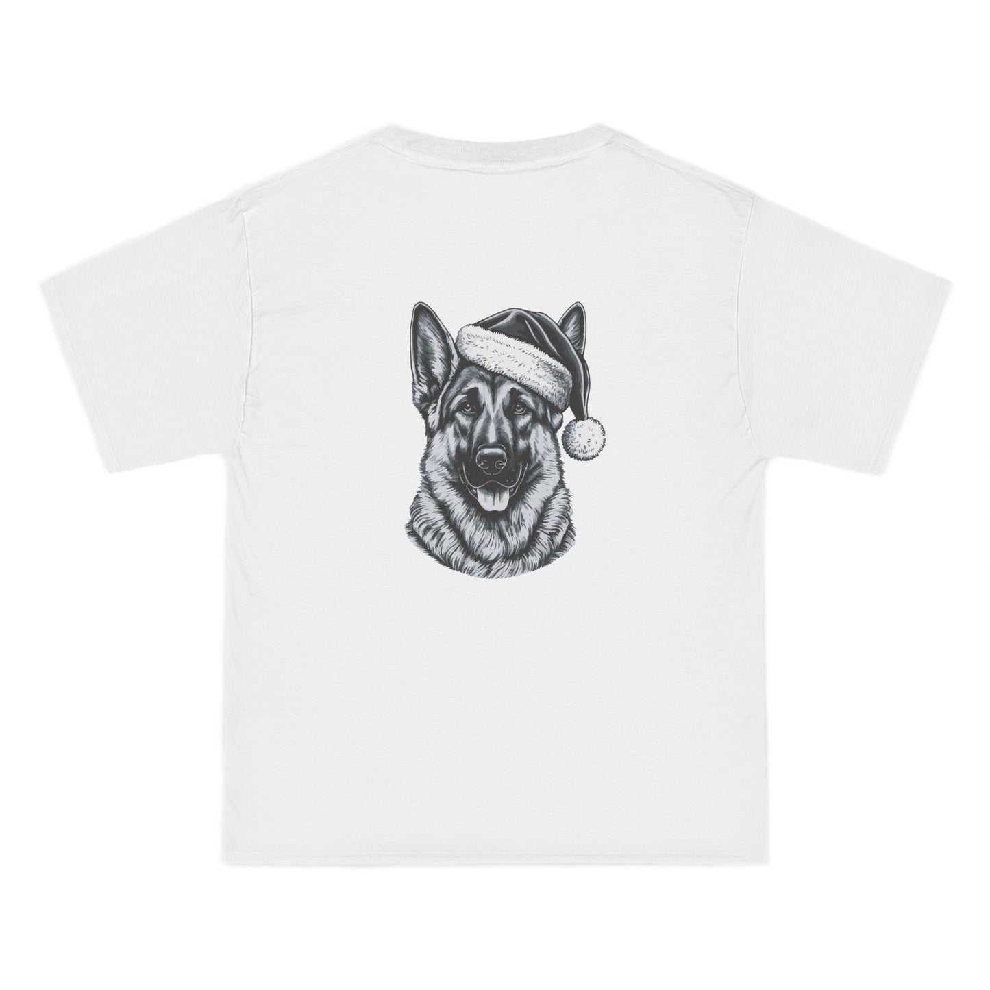 Santa Paws German Shepherd Men's Short-Sleeve Crewneck Tee
