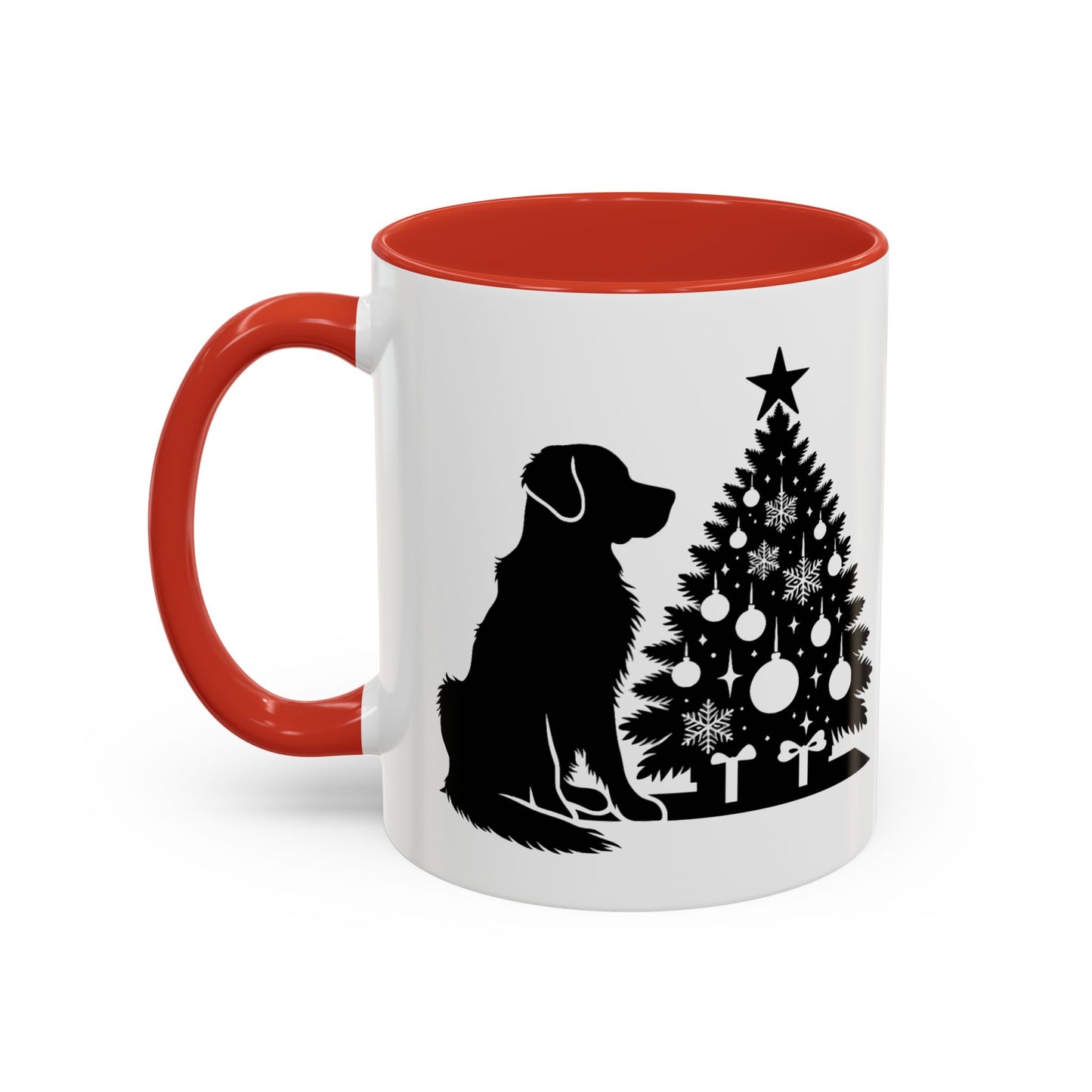 Golden Christmas Tree 2-Tone Coffee Mug