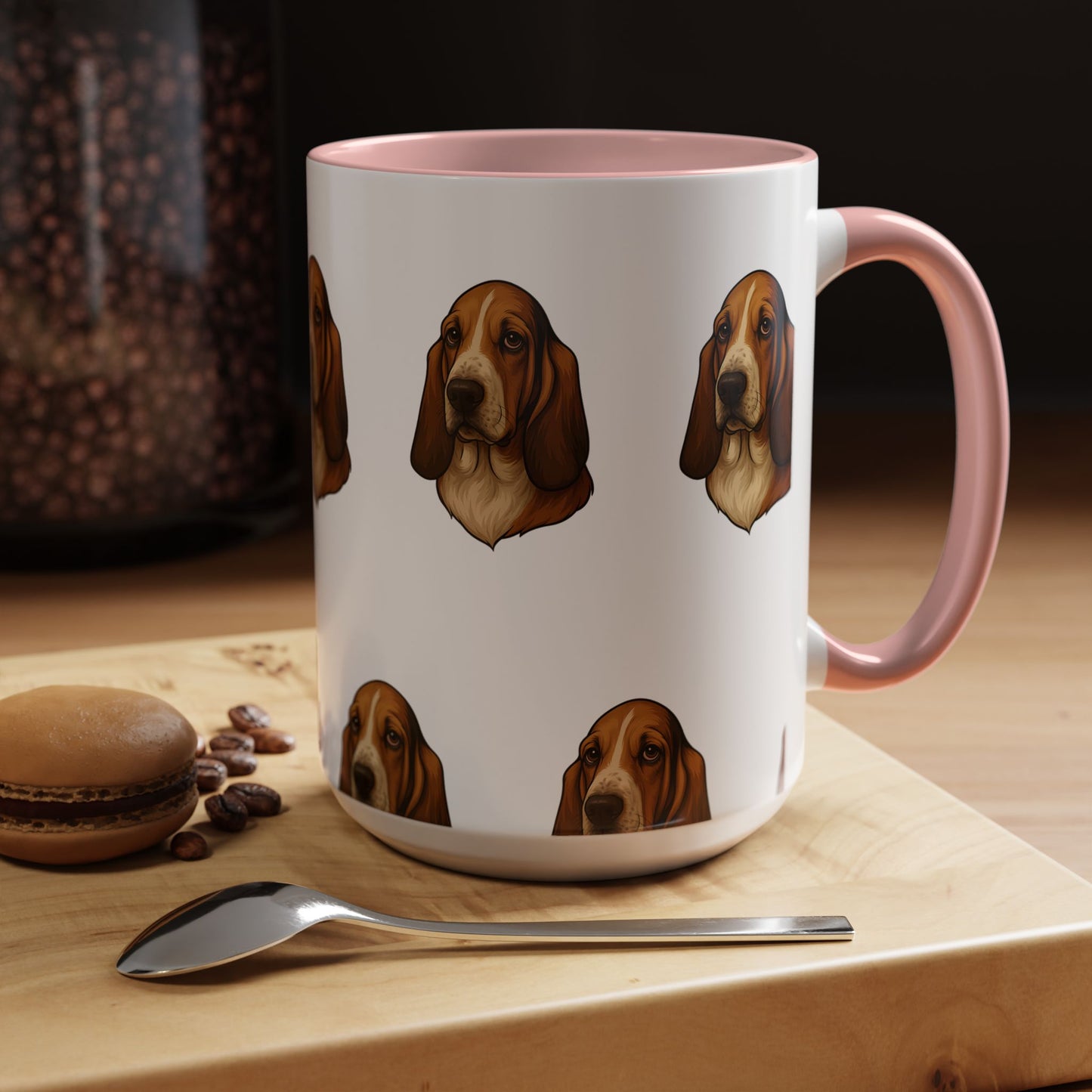 Basset Hound Head 2-Tone Coffee Mug