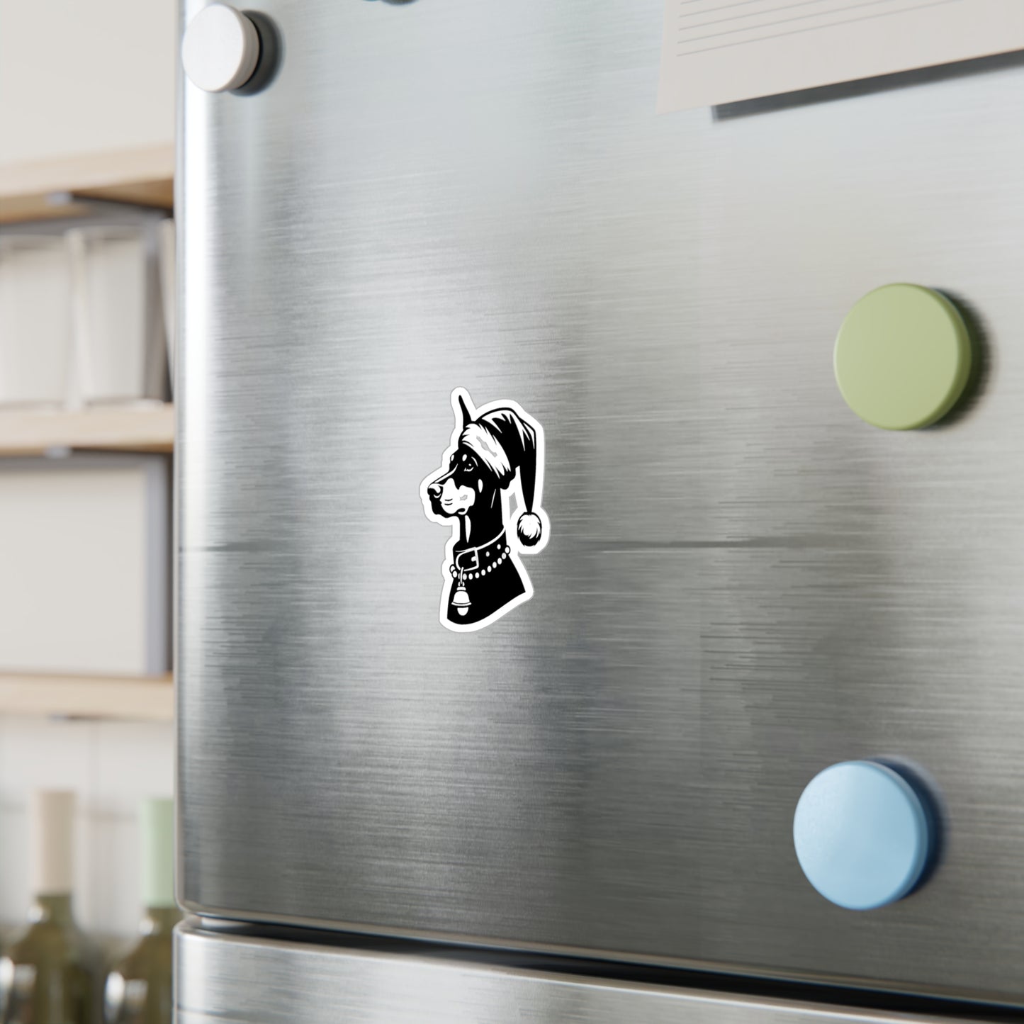 Santa Paws Doberman Vinyl Decal