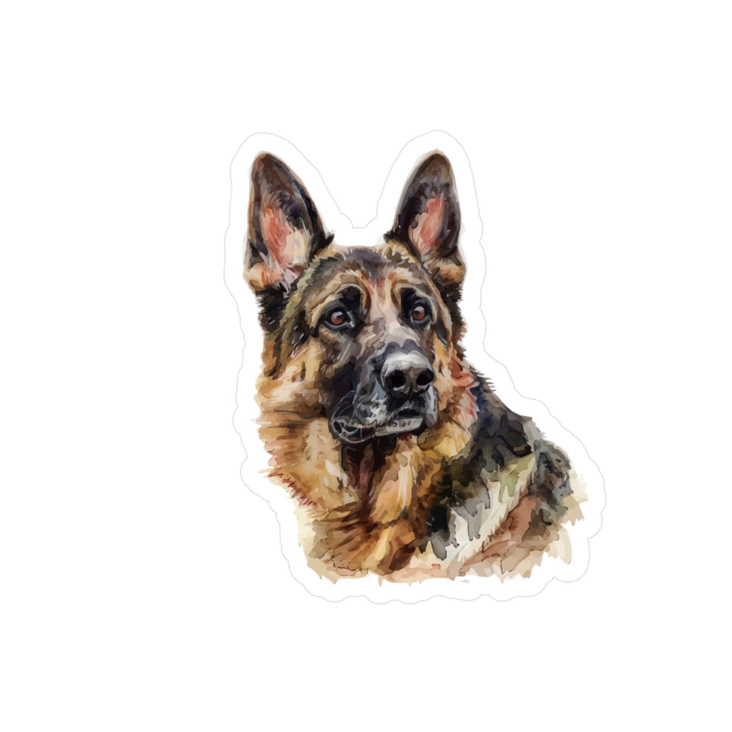 German Shepherd Head Vinyl Decal