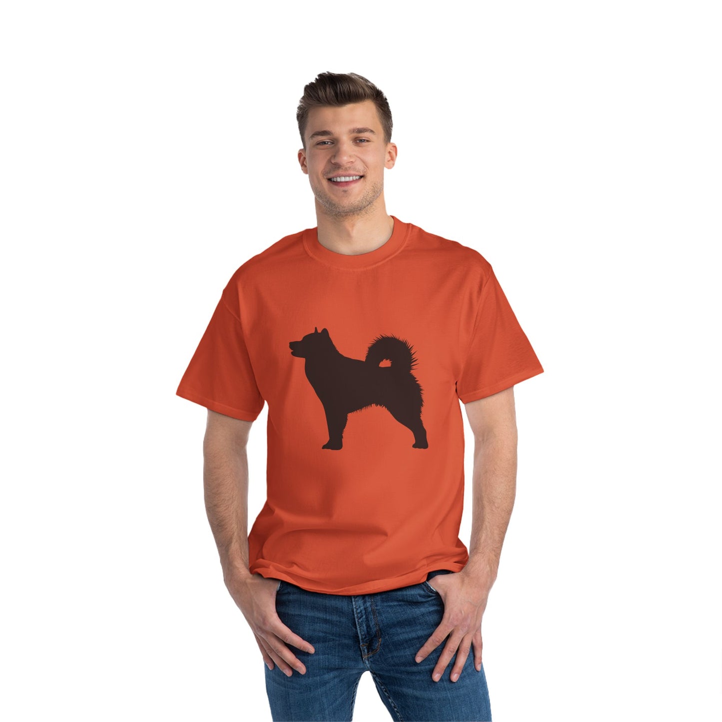 Malamute Silhouette Men's Short-Sleeve Crewneck Tee