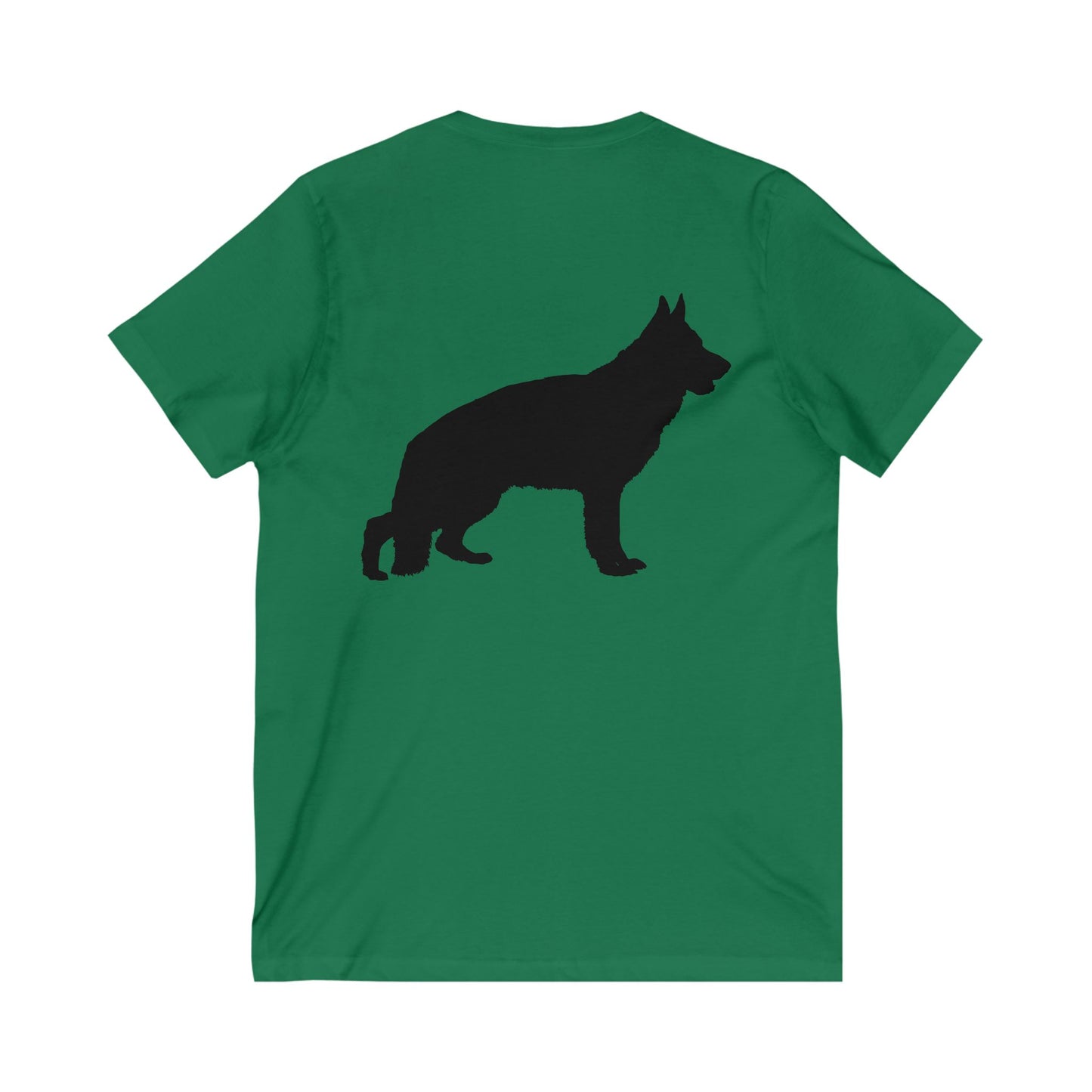 German Shepherd Silhouette Unisex Short Sleeve V-Neck Tee