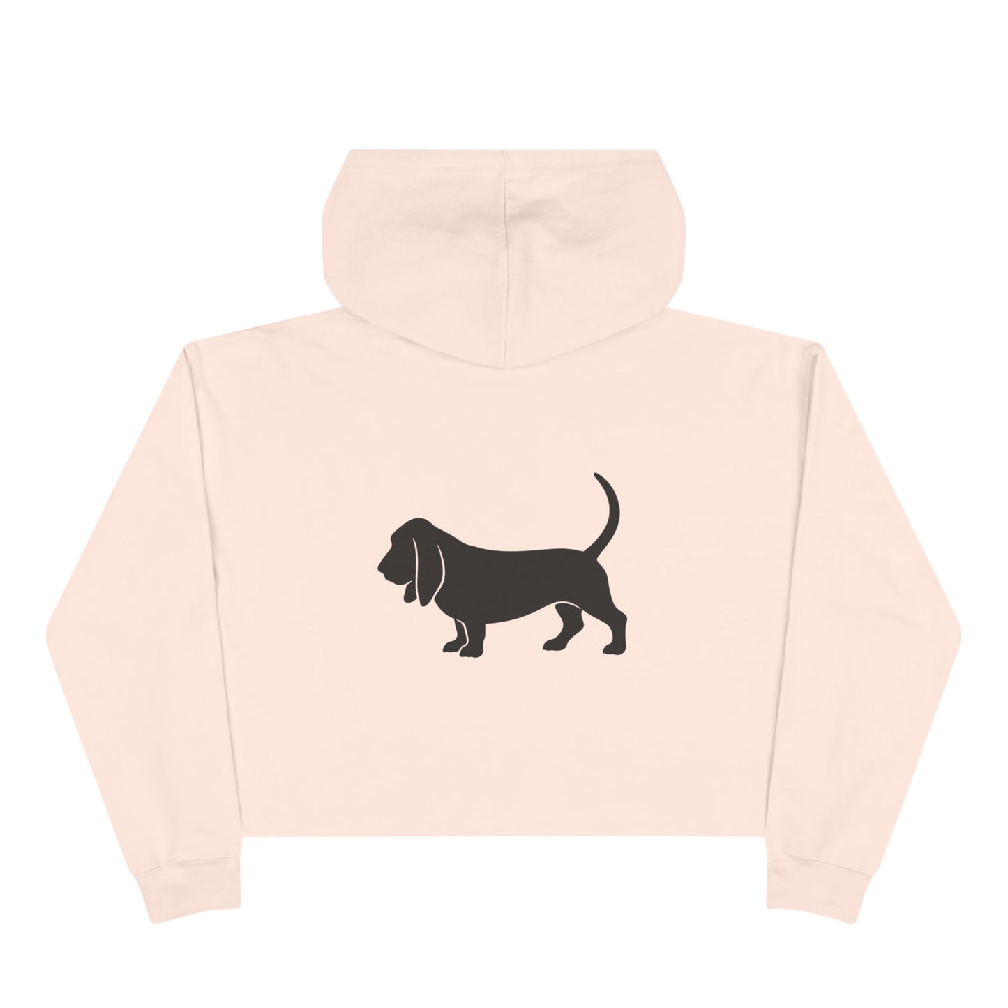 Basset Hound Silhouette Women's Crop Hoodie