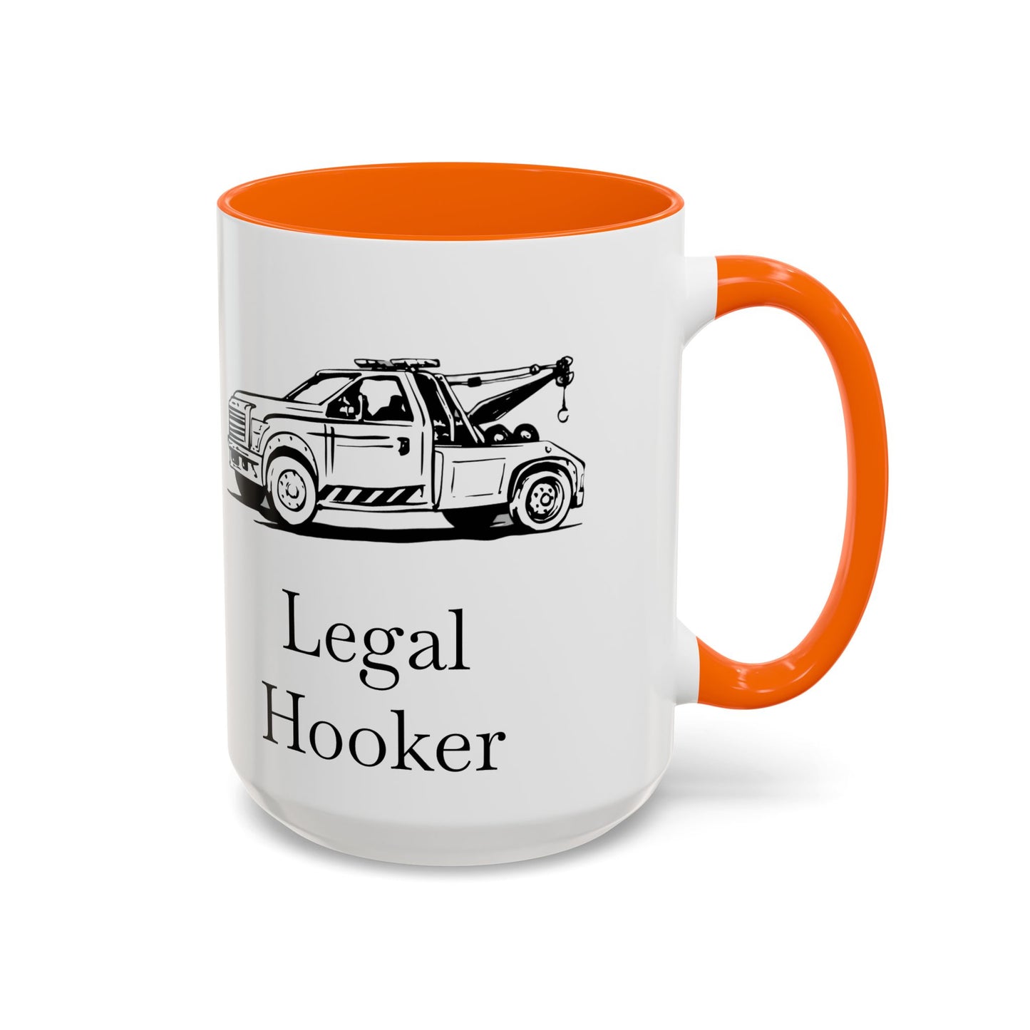 Legal H**ker Wheel Lift Tow Truck 2-Tone Coffee Mug