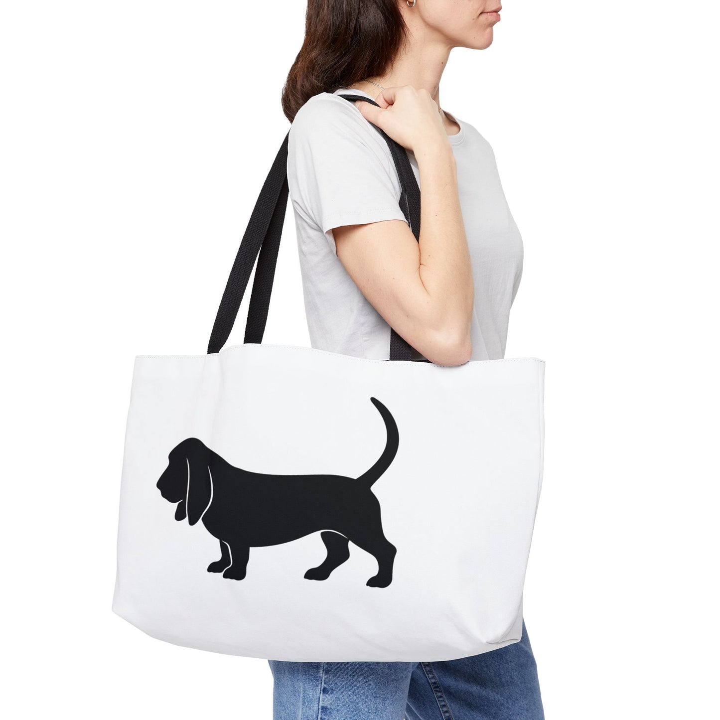 Basset Hound Silhouette Weekender Tote Bag