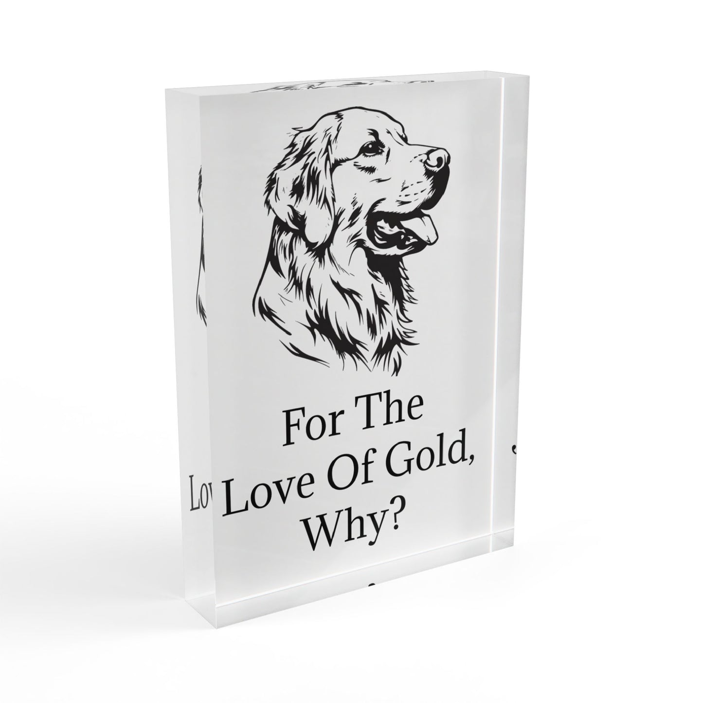 For The Love Of Gold Acrylic Photo Block
