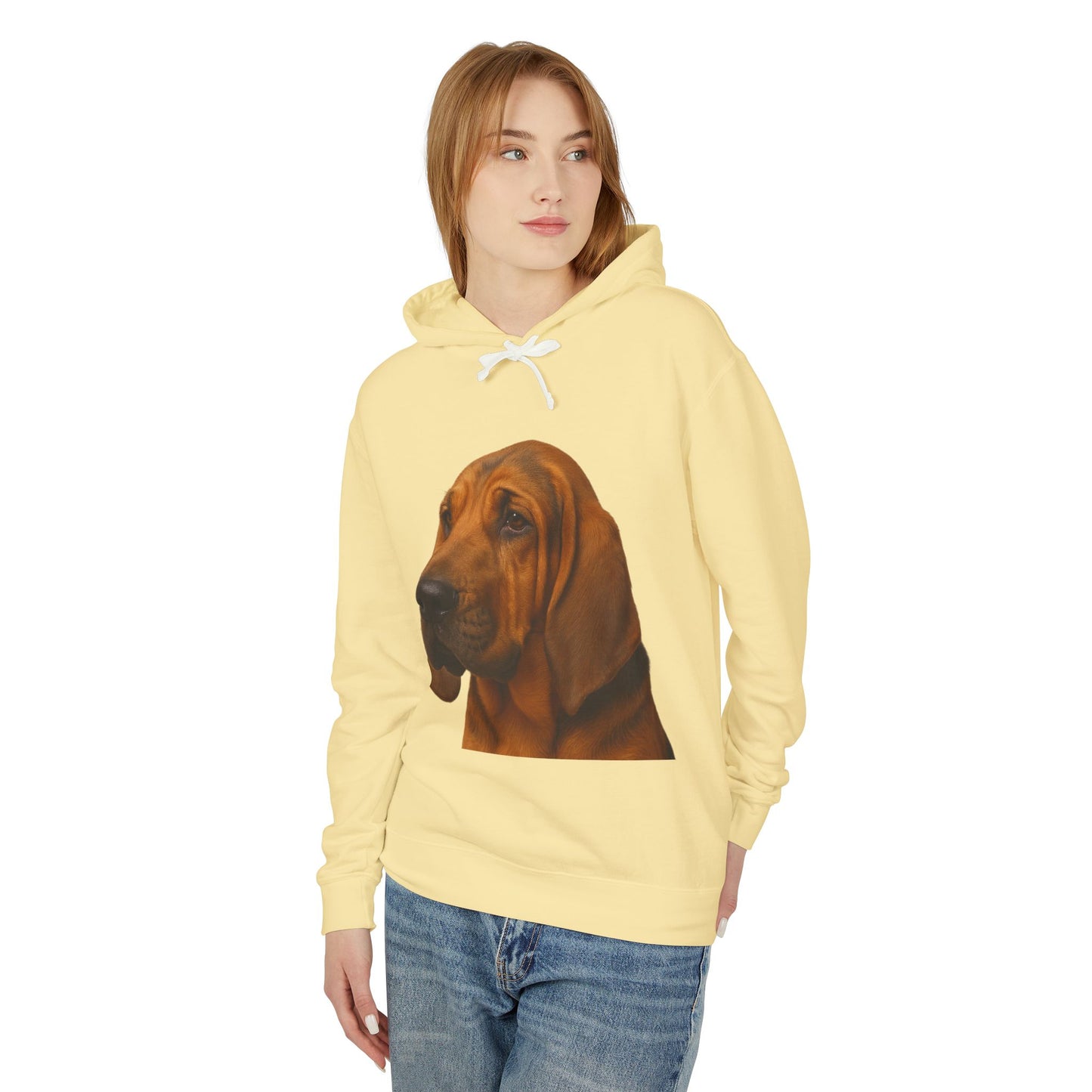 Bloodhound Head Unisex Lightweight Hoodie