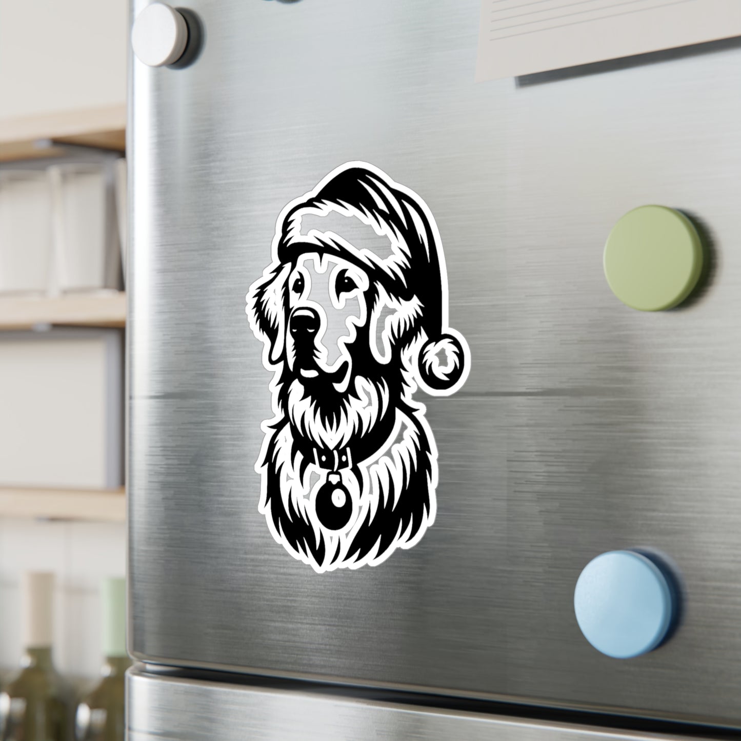 Santa Paws Golden Vinyl Decal
