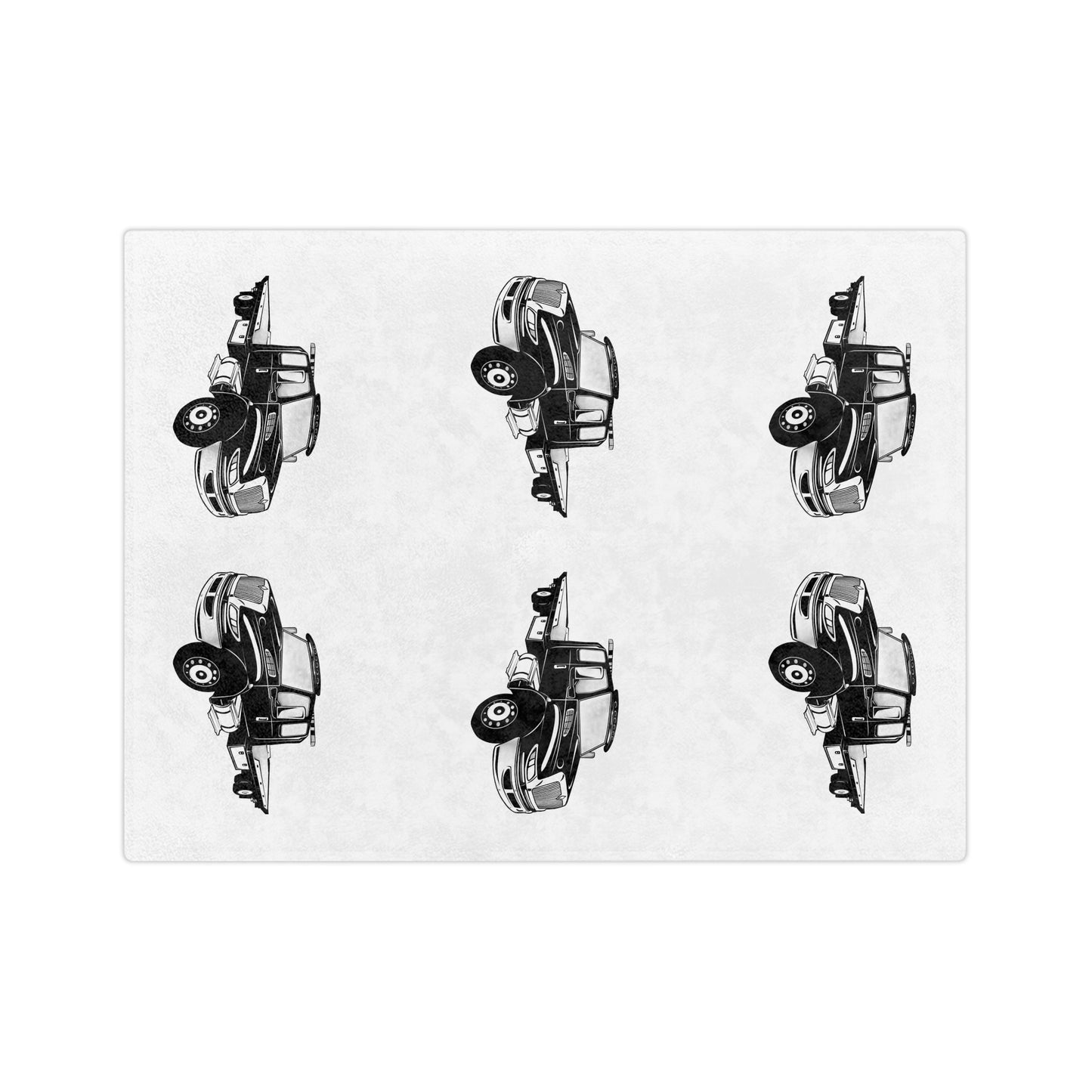 Flatbed Tow Truck Velveteen Microfiber Blanket