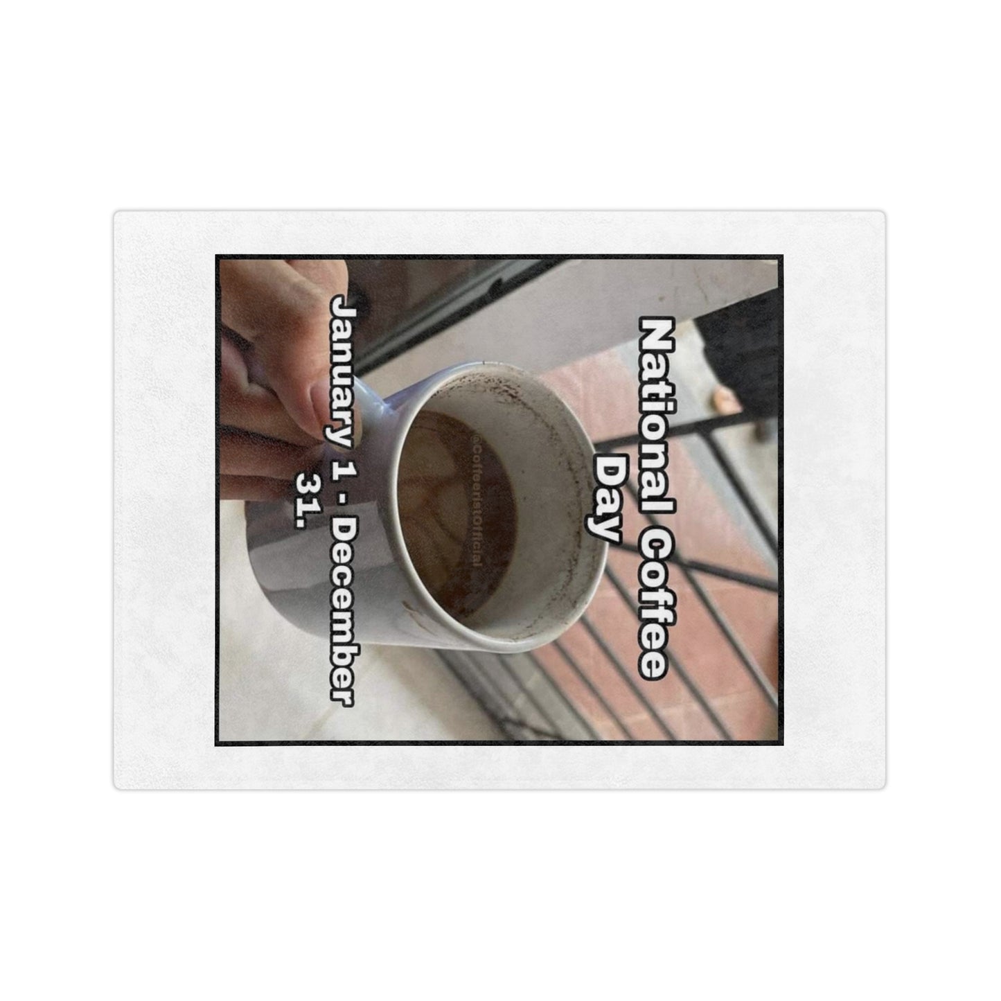 National Coffee Day Velveteen Microfiber Blanket