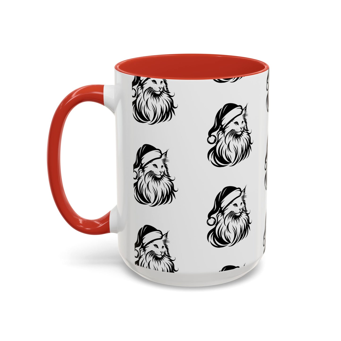 Santa Paws Cat 2-Tone Coffee Mug