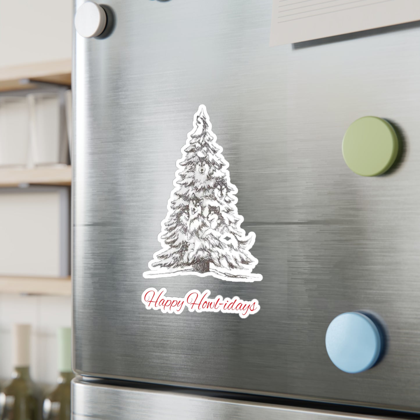 Happy Howl-idays Vinyl Decal