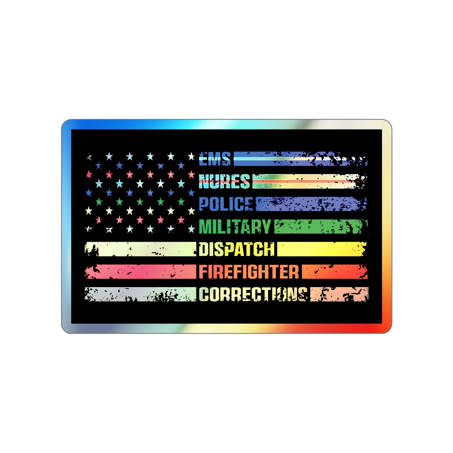First Responder Holographic Sticker