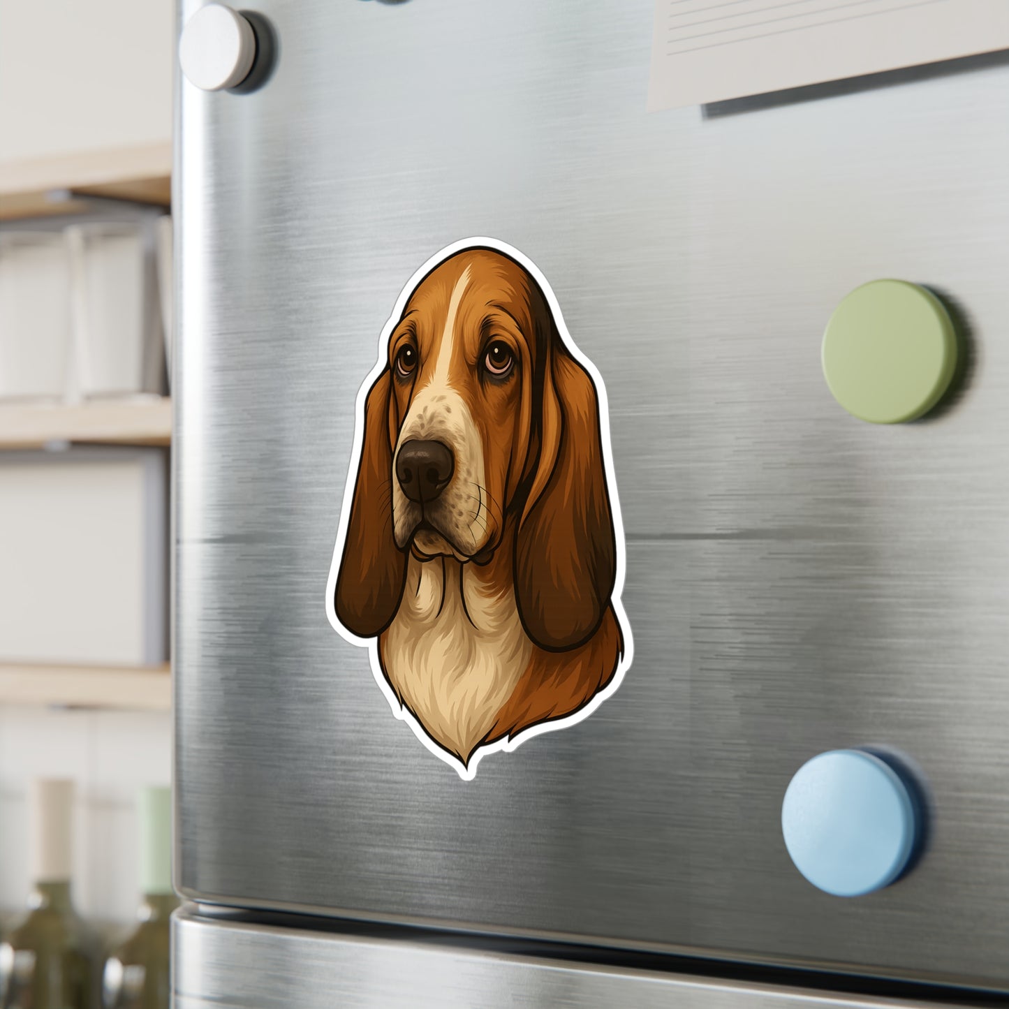 Basset Hound Head Vinyl Decal