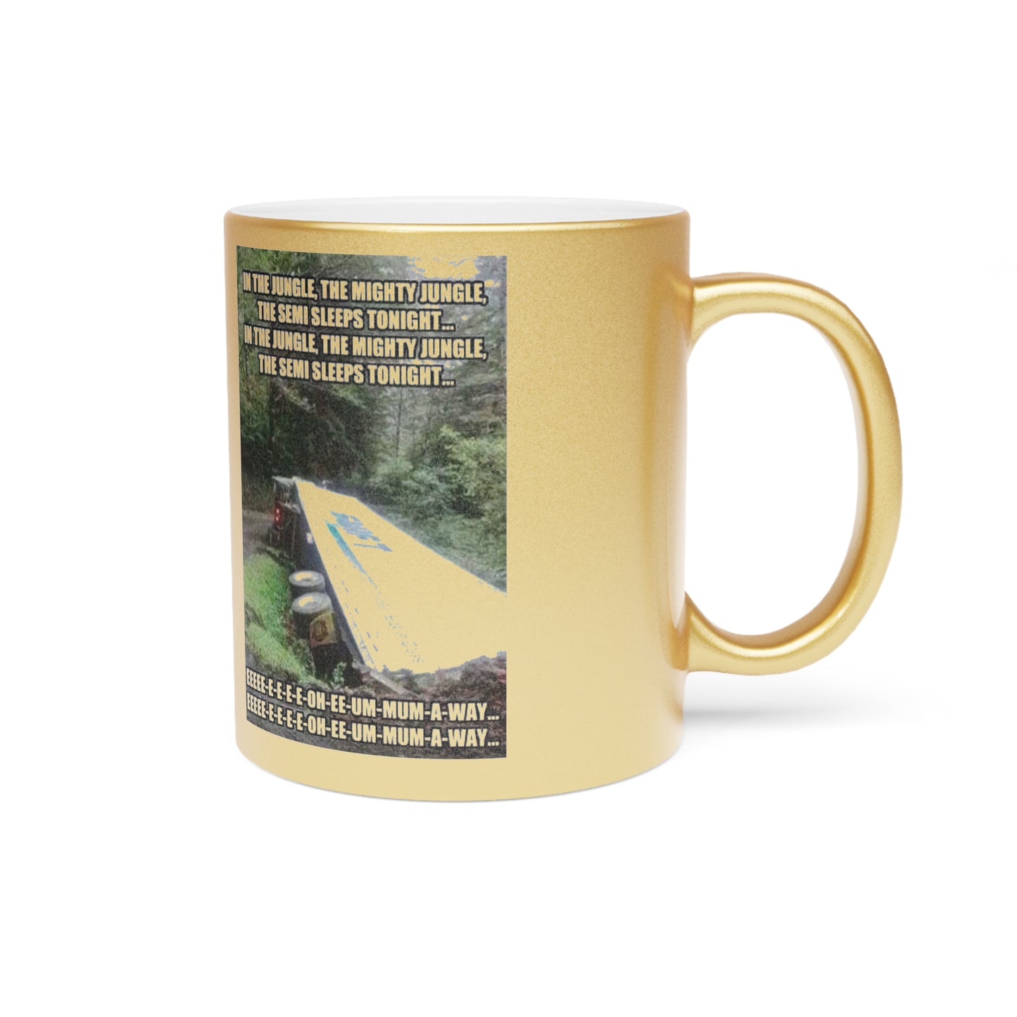 Semi Sleeps Metallic Coffee Mug