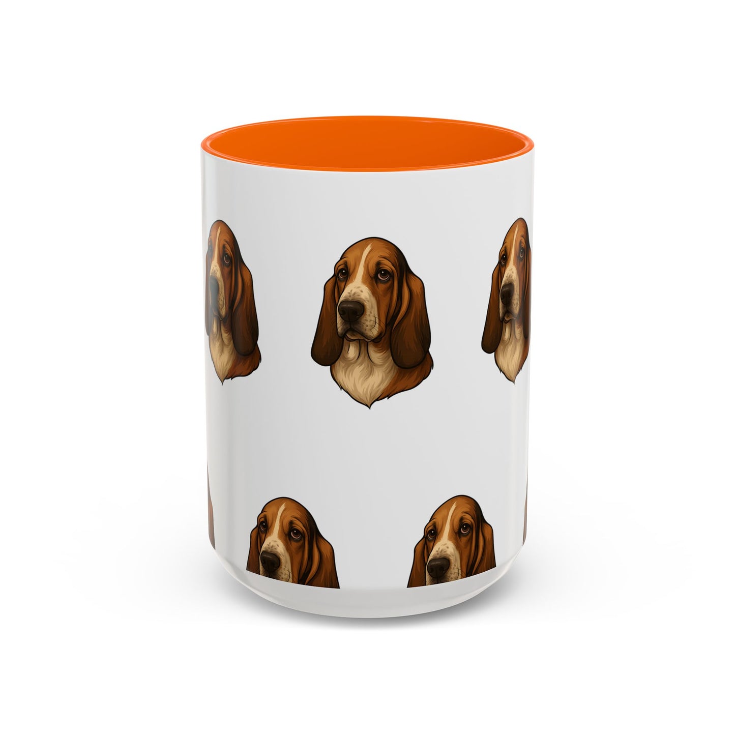 Basset Hound Head 2-Tone Coffee Mug