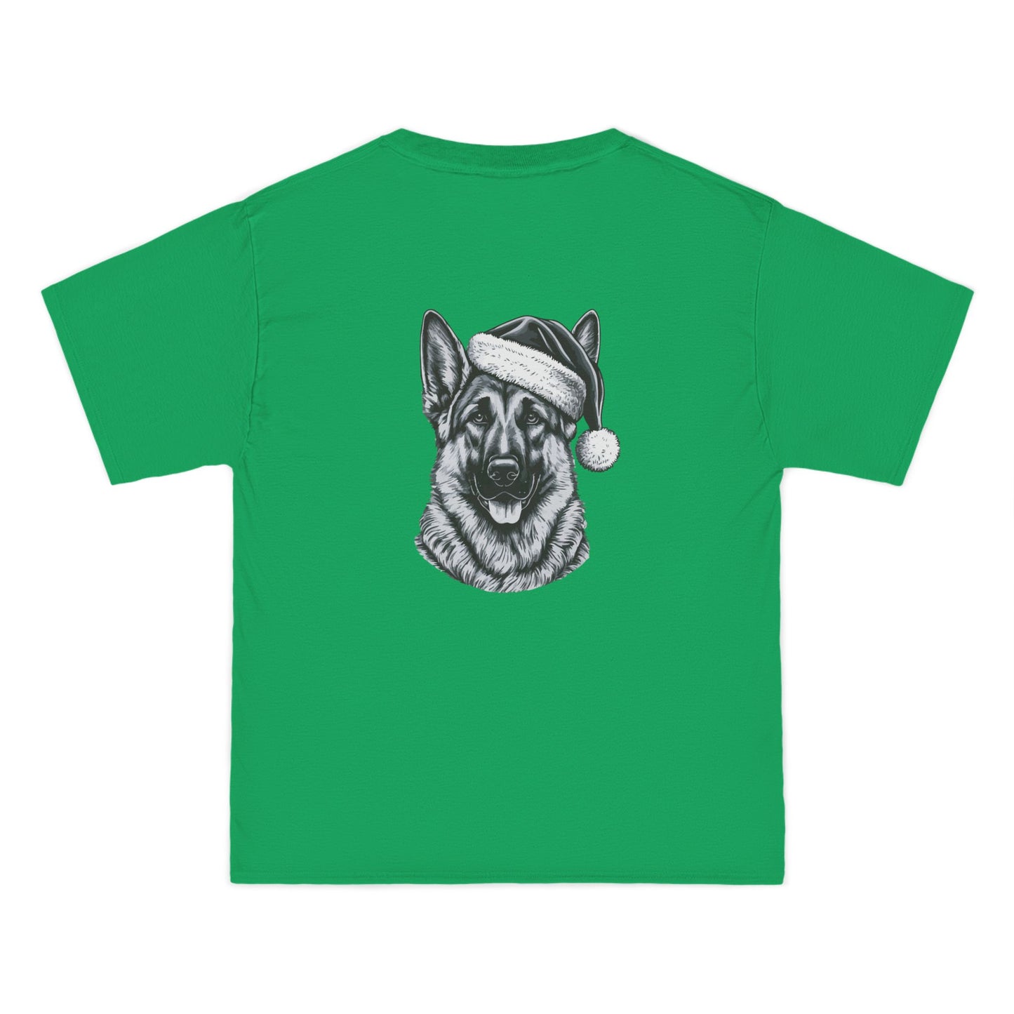 Santa Paws German Shepherd Men's Short-Sleeve Crewneck Tee