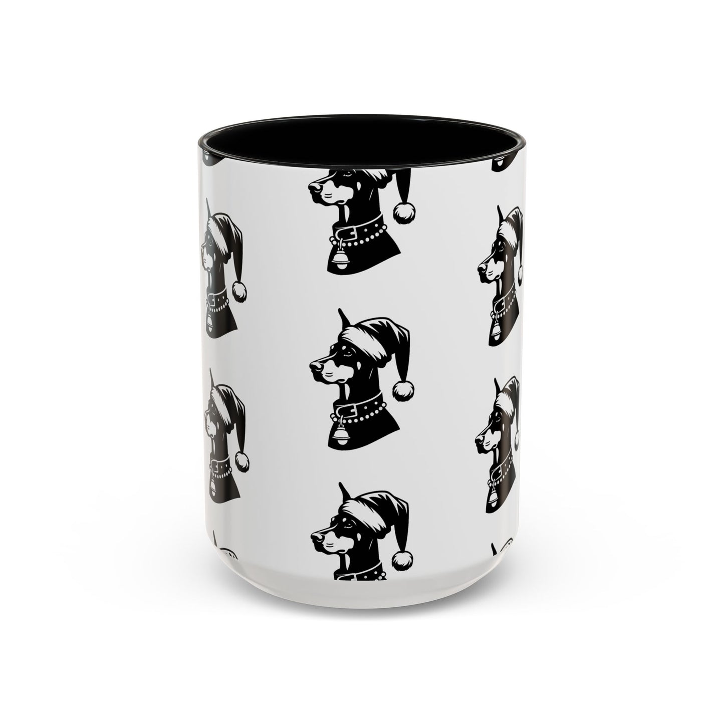 Santa Paws Doberman 2-Tone Coffee Mug
