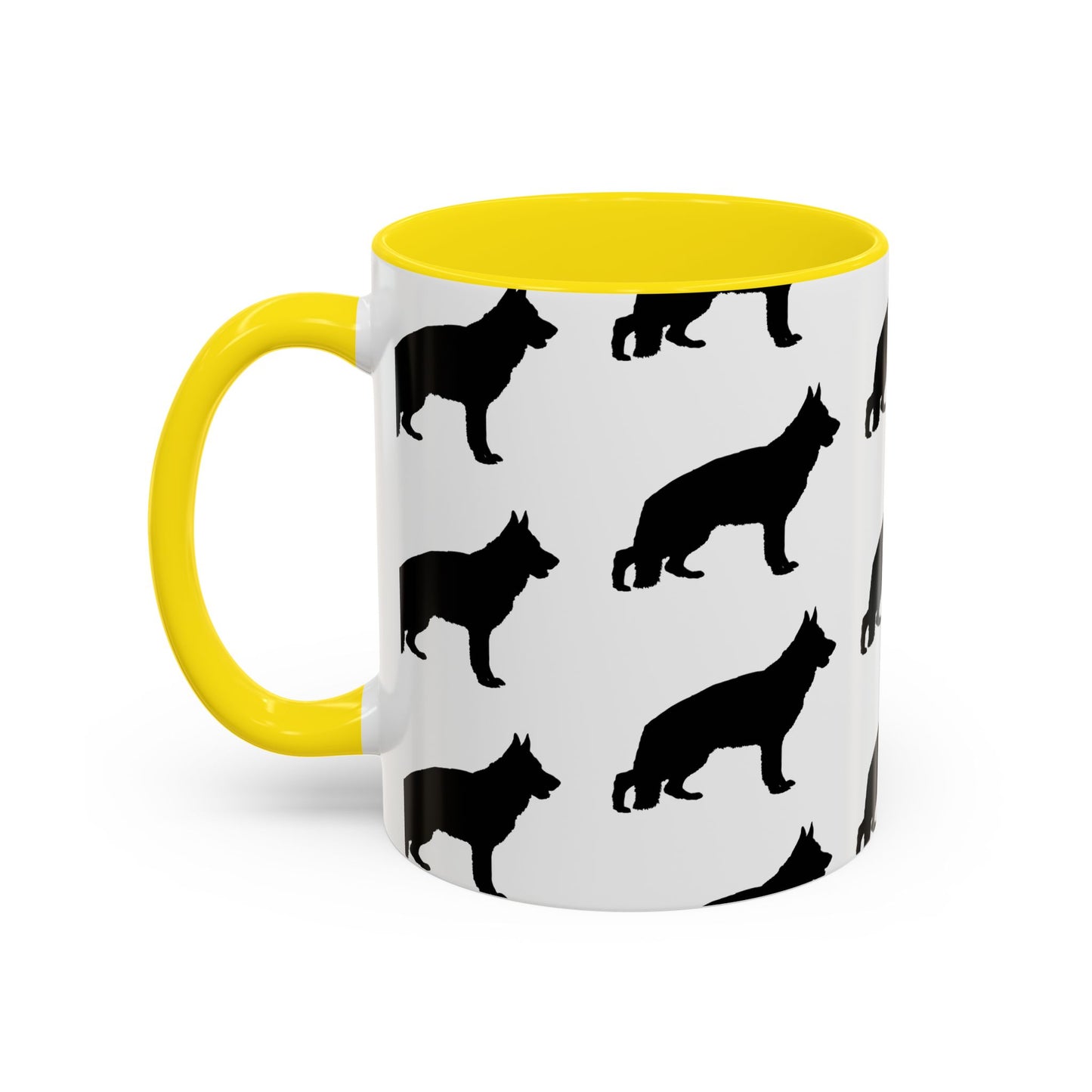 German Shepherd Silhouette 2-Tone Coffee Mug