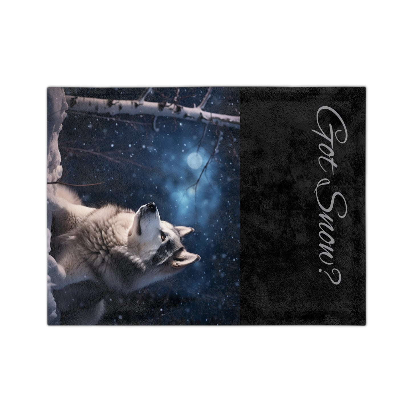 Got Snow? Velveteen Microfiber Blanket