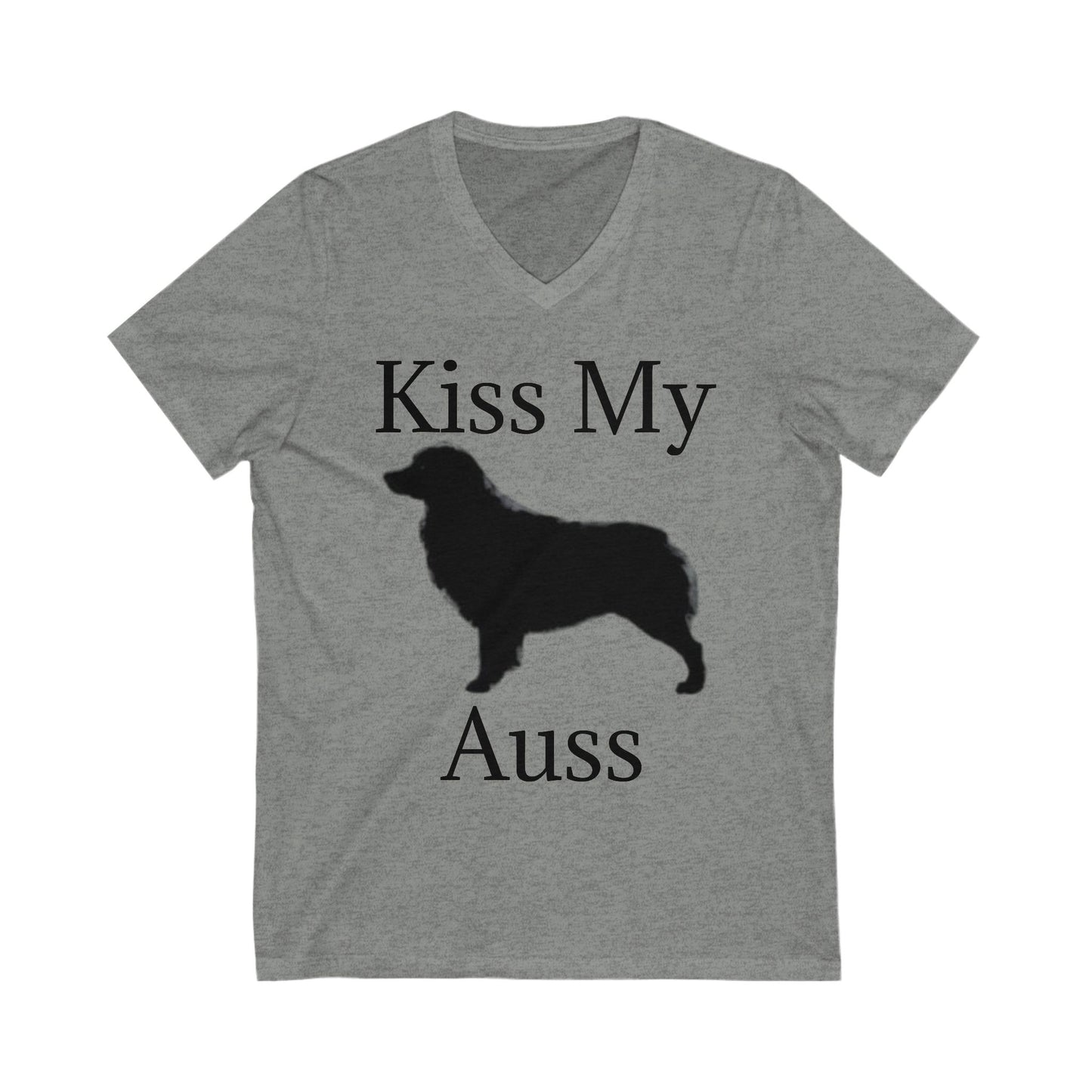 Kiss My Auss Unisex Short Sleeve V-Neck Tee