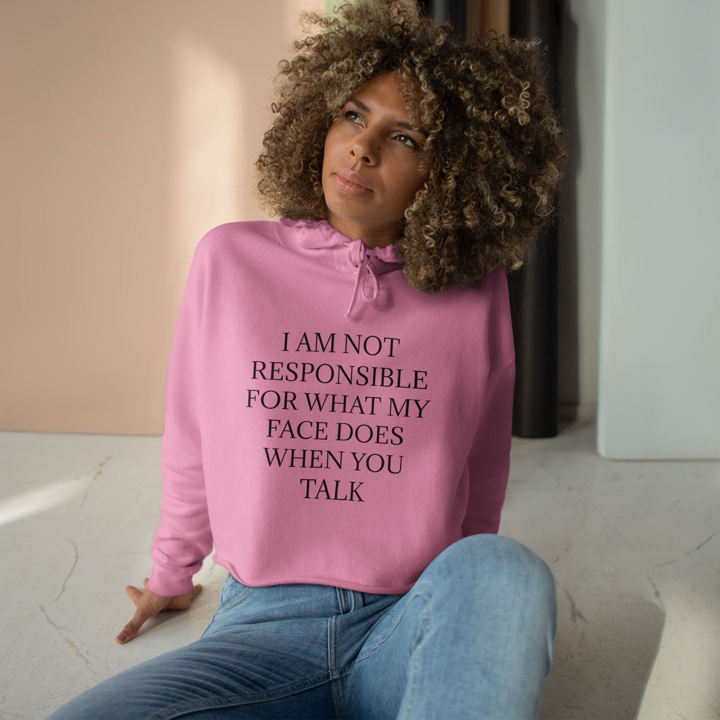 When You Talk Women's Crop Hoodie