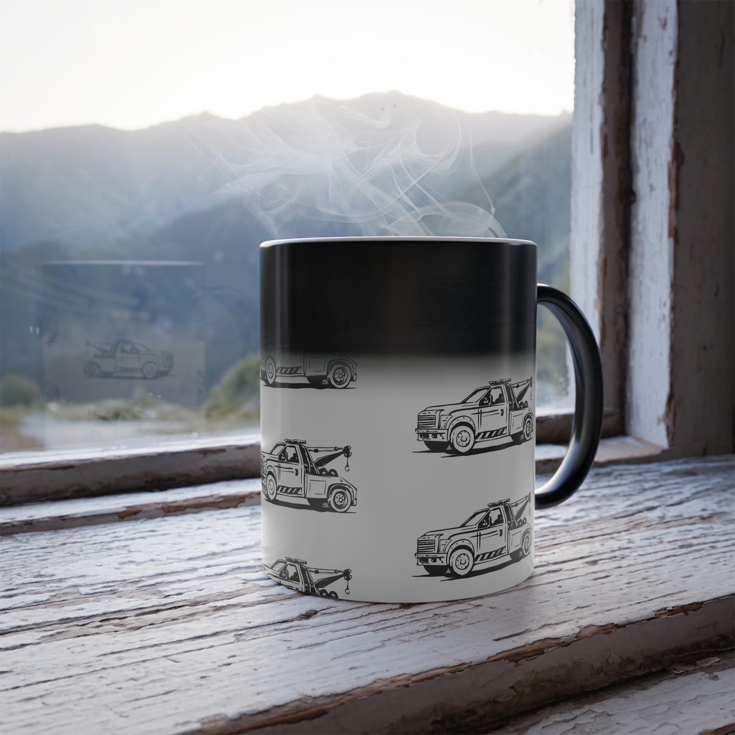 Wheel Lift Tow Truck Color Changing Mug