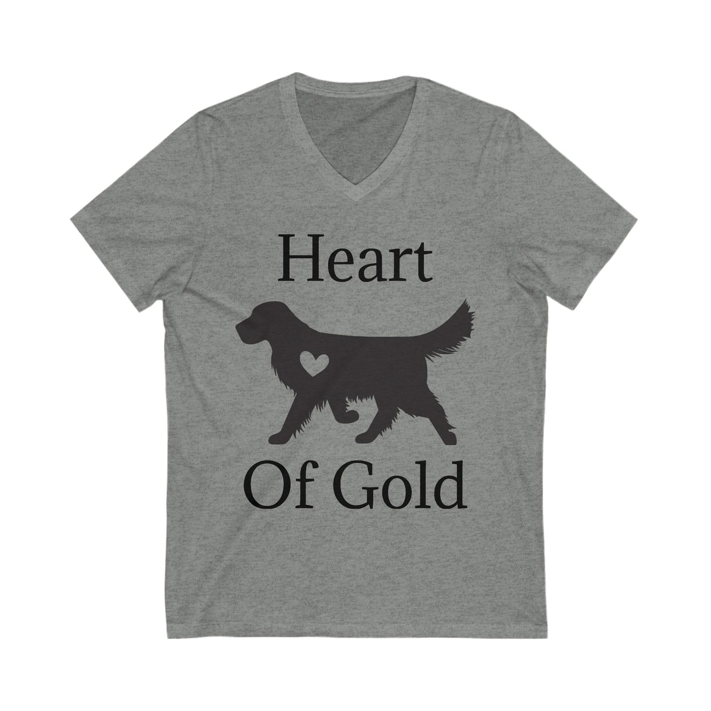 Heart Of Gold Unisex Short Sleeve V-Neck Tee