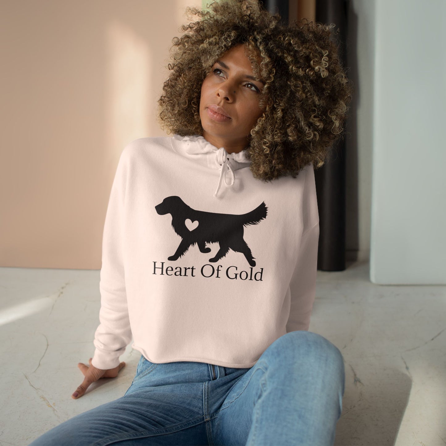 Heart Of Gold Women's Crop Hoodie